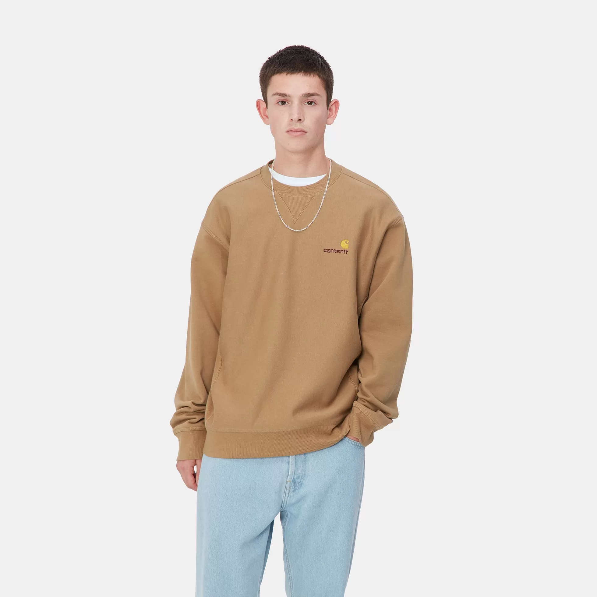 Sweats^Carhartt WIP American Script Sweatshirt Peanut