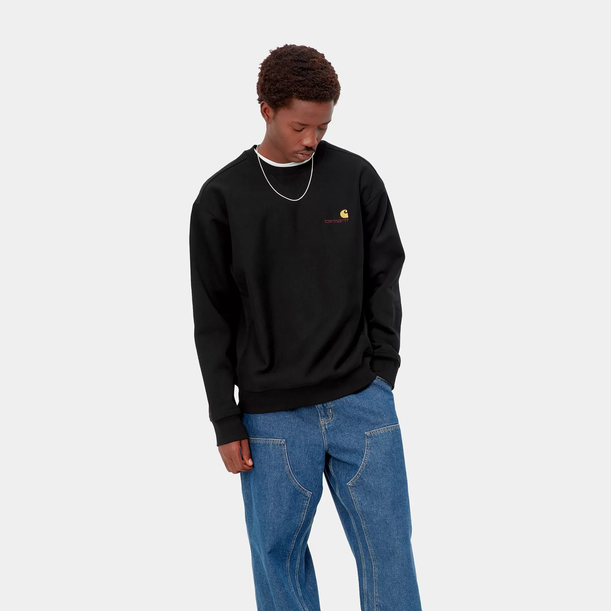 Sweats^Carhartt WIP American Script Sweatshirt Black