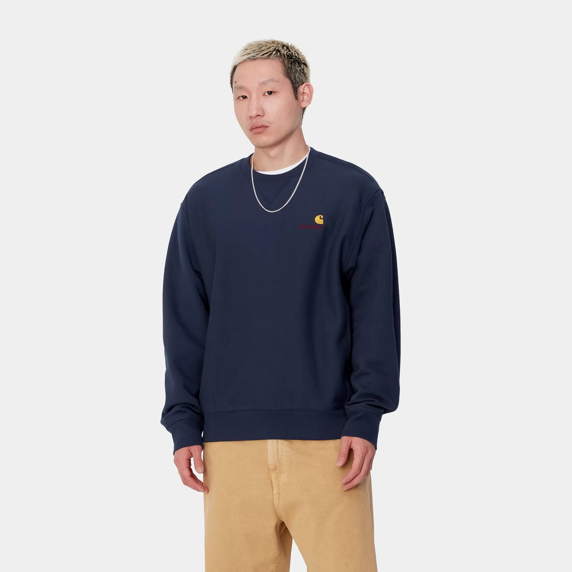 Sweats^Carhartt WIP American Script Sweatshirt Air Force Blue