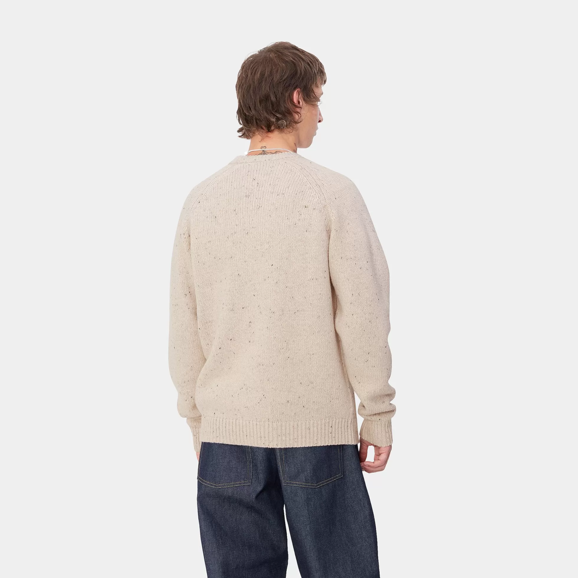 Mailles^Carhartt WIP Anglistic Sweater Speckled Moonbeam