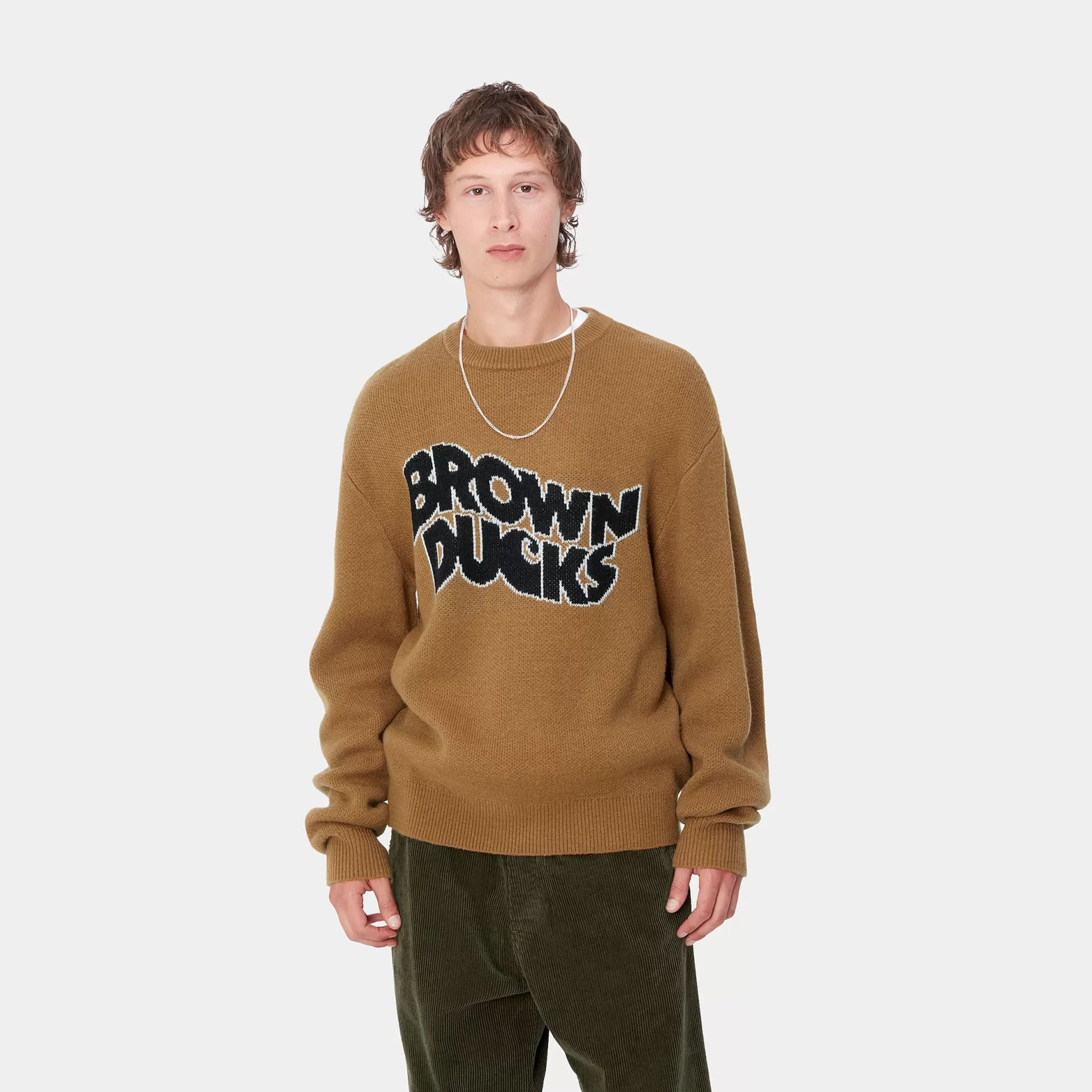 Mailles^Carhartt WIP Brown Ducks Sweater Hamilton Brown