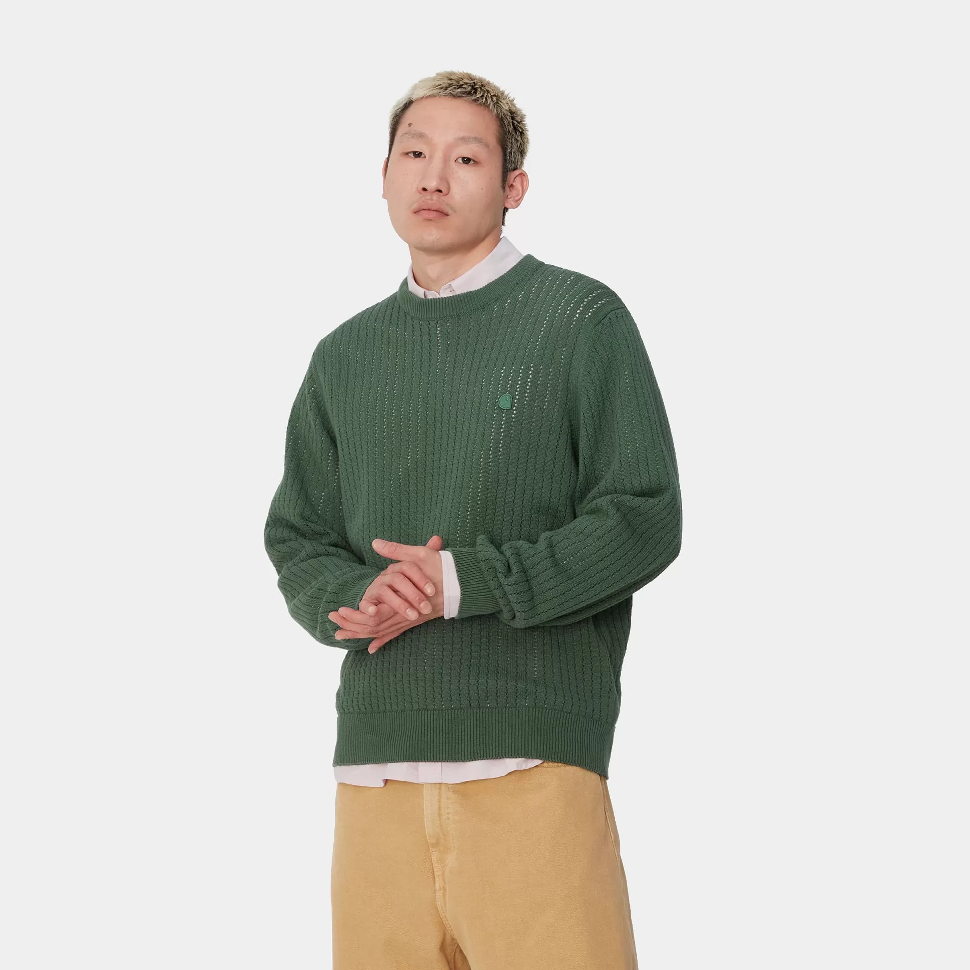 Mailles^Carhartt WIP Calen Sweater Duck Green