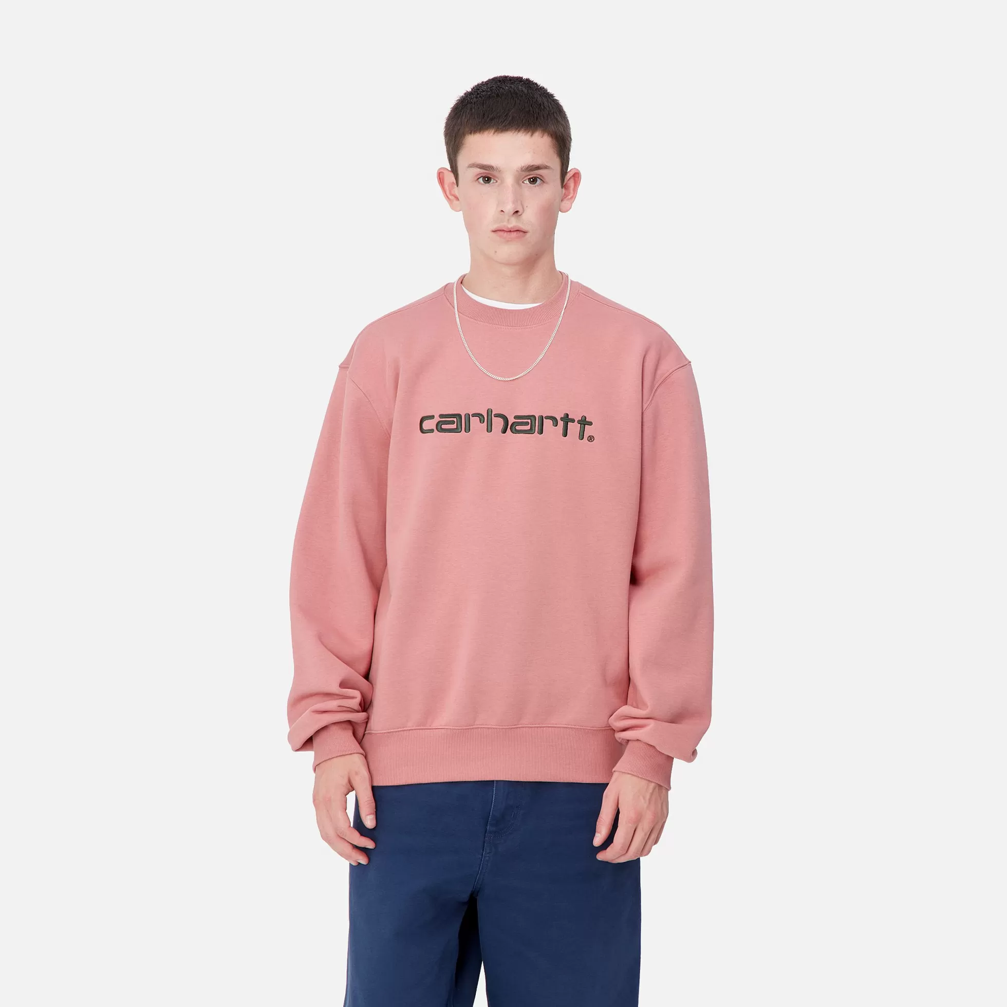 Sweats^Carhartt WIP Carhartt Sweatshirt Dusty Rose / Sycamore Tree