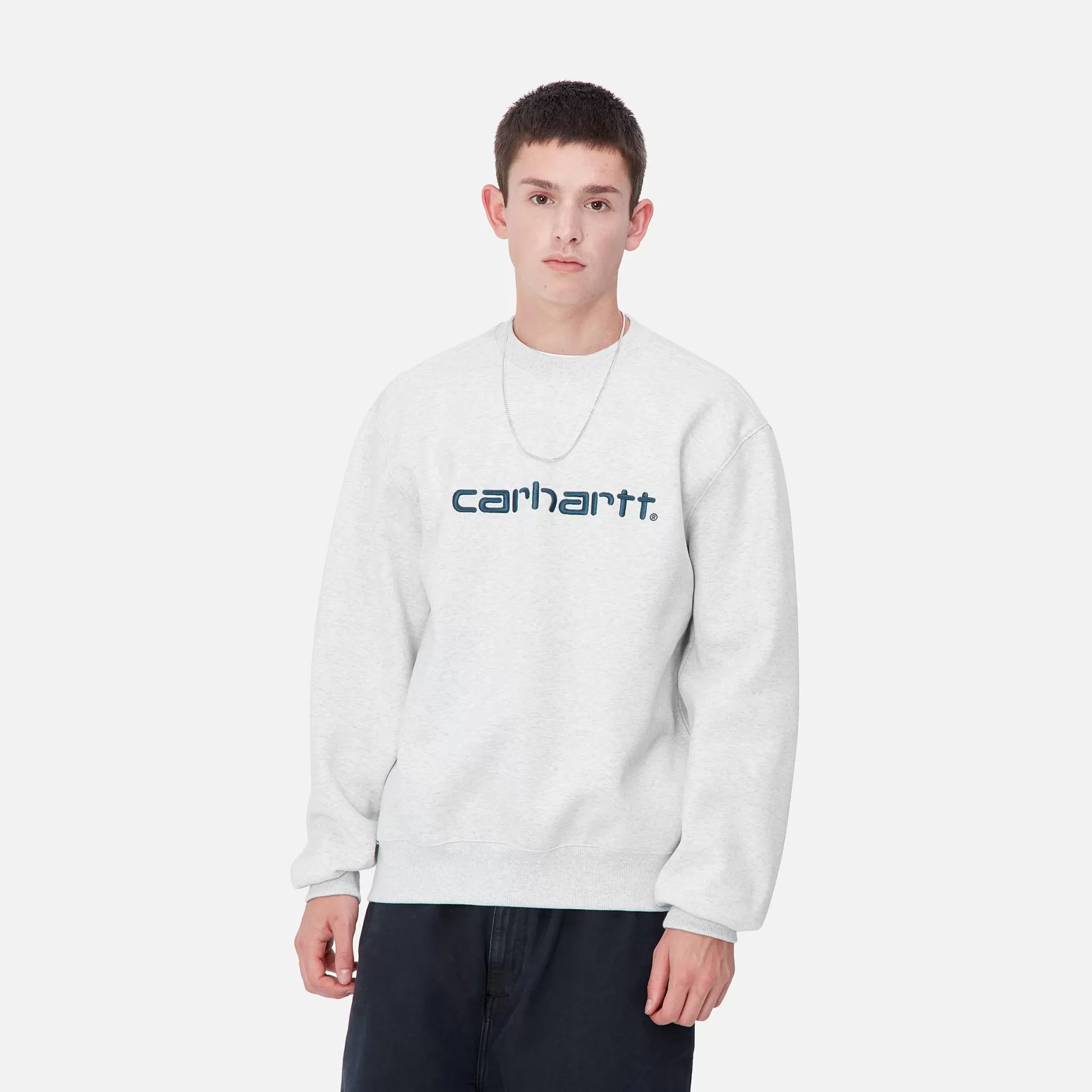 Sweats^Carhartt WIP Carhartt Sweatshirt Ash Heather / Duck Blue