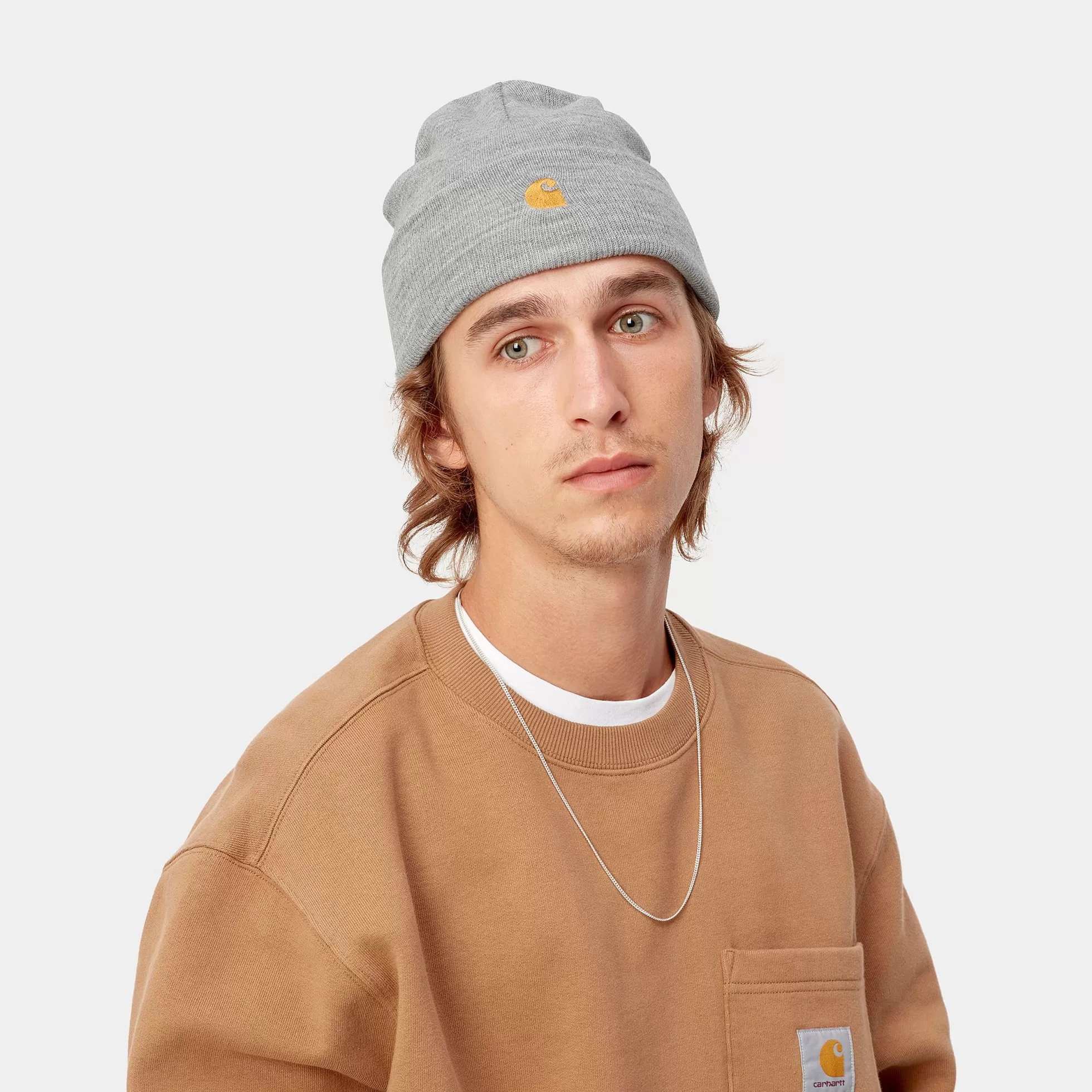 Accessoires | Accessoires^Carhartt WIP Chase Beanie Grey Heather / Gold