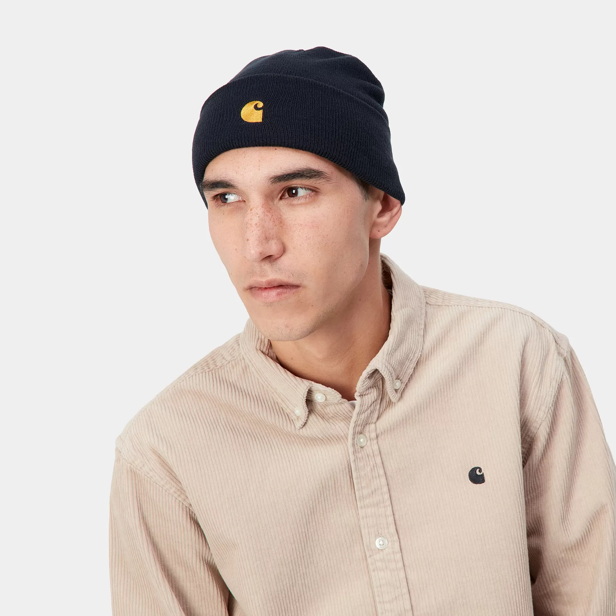 Accessoires | Accessoires^Carhartt WIP Chase Beanie Dark Navy / Gold