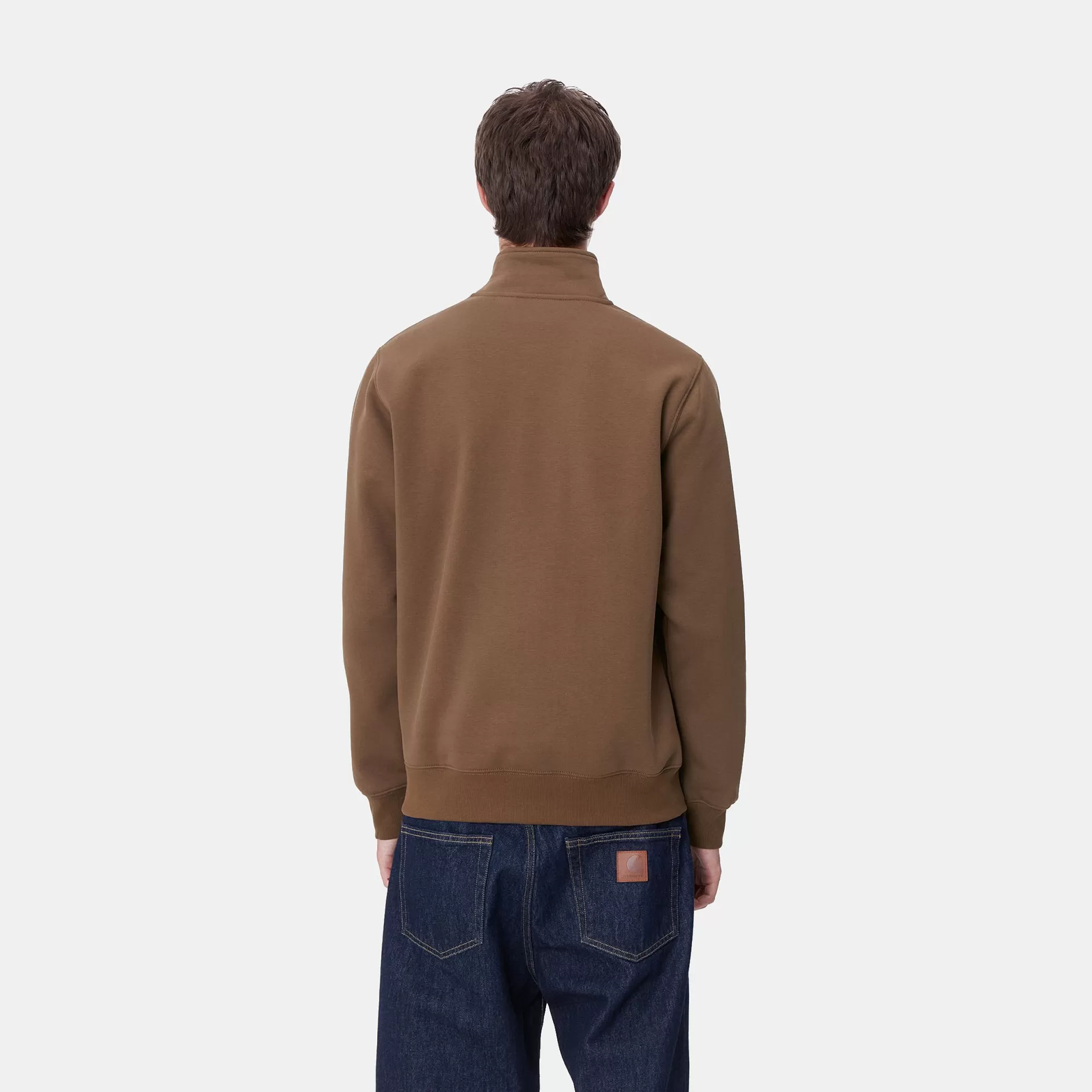 Sweats^Carhartt WIP Chase Neck Zip Sweatshirt Chocolate / Gold