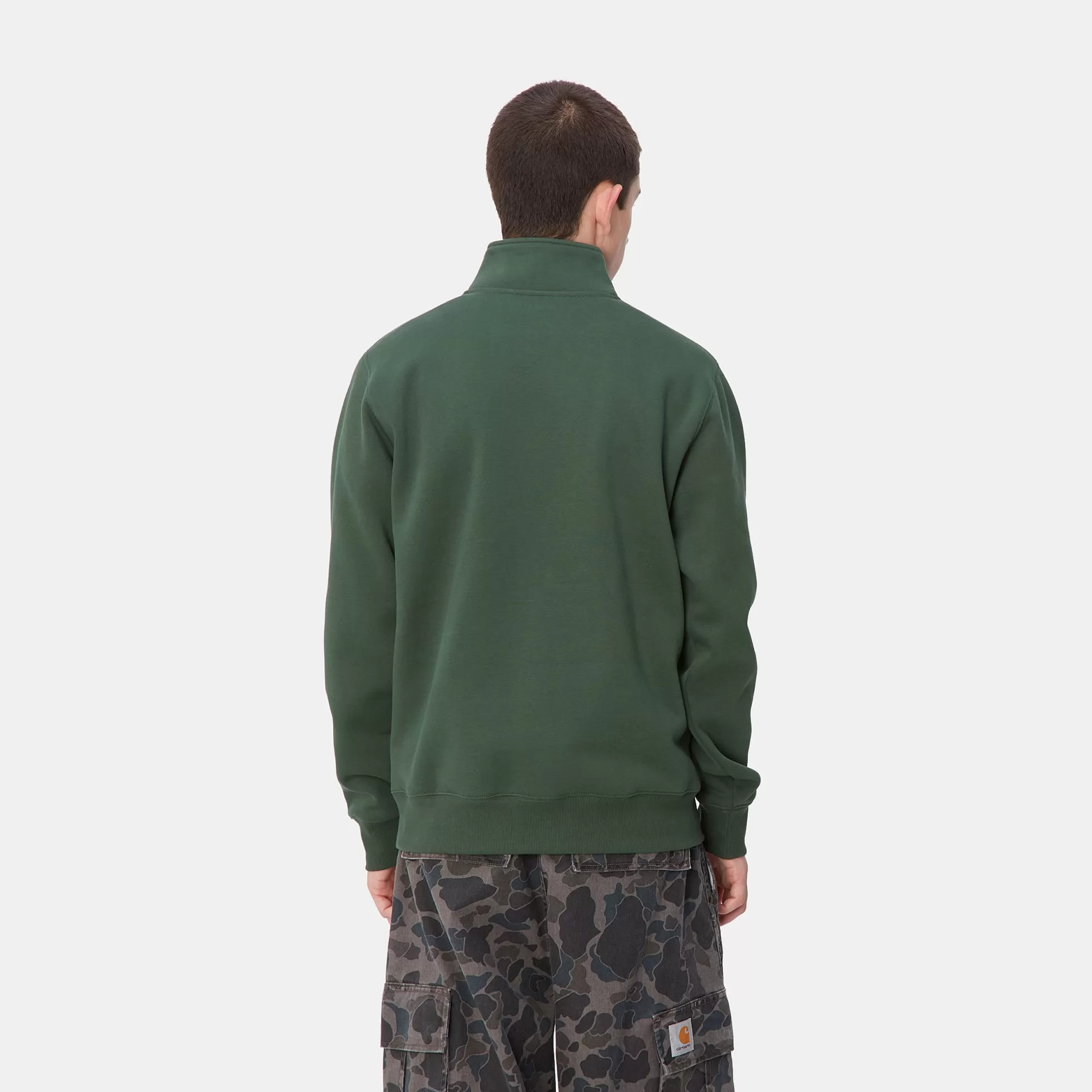 Sweats^Carhartt WIP Chase Neck Zip Sweatshirt Sycamore Tree / Gold