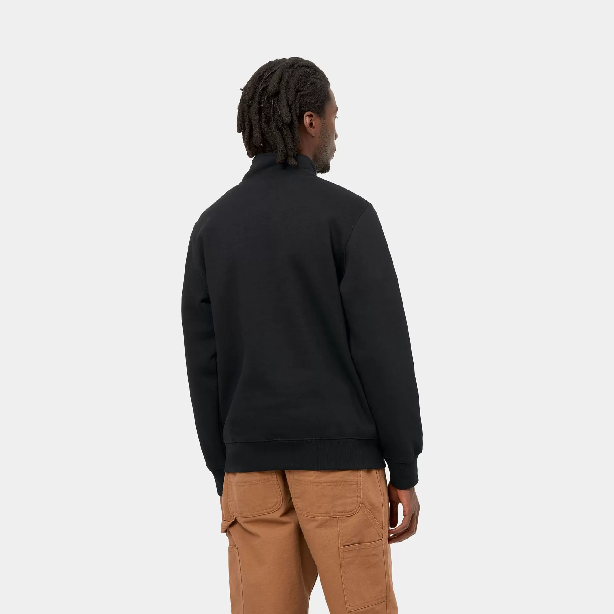 Sweats^Carhartt WIP Chase Neck Zip Sweatshirt Black / Gold