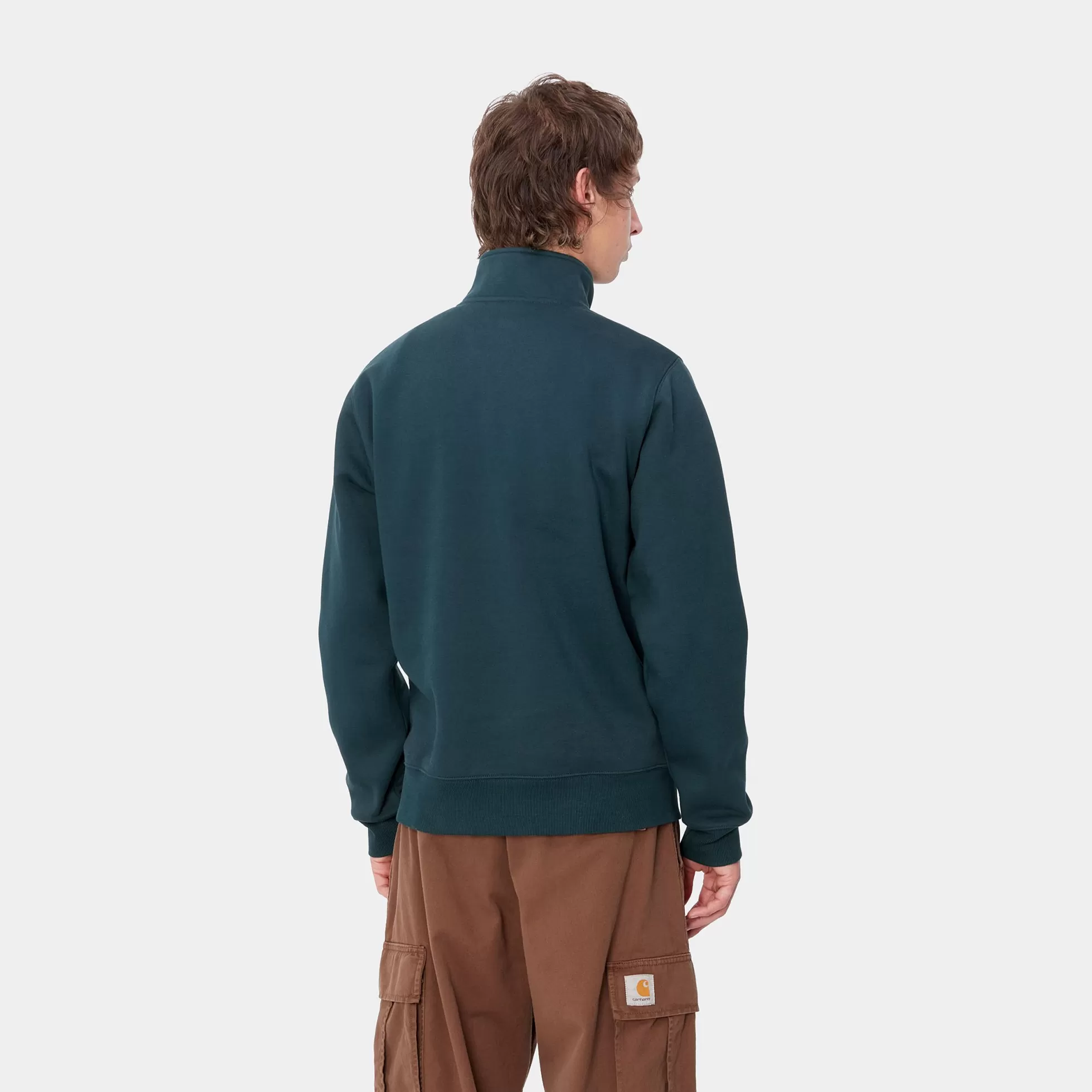 Sweats^Carhartt WIP Chase Neck Zip Sweatshirt Duck Blue / Gold