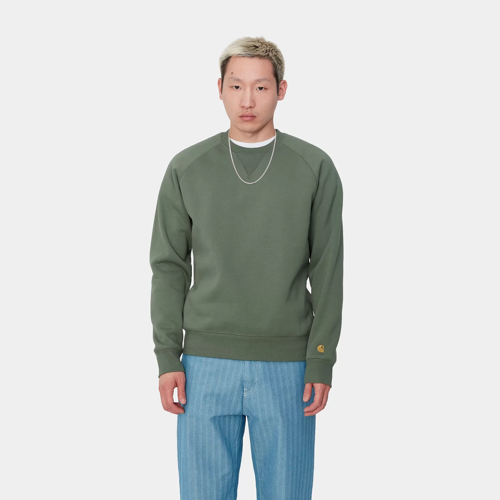 Sweats^Carhartt WIP Chase Sweatshirt Duck Green / Gold