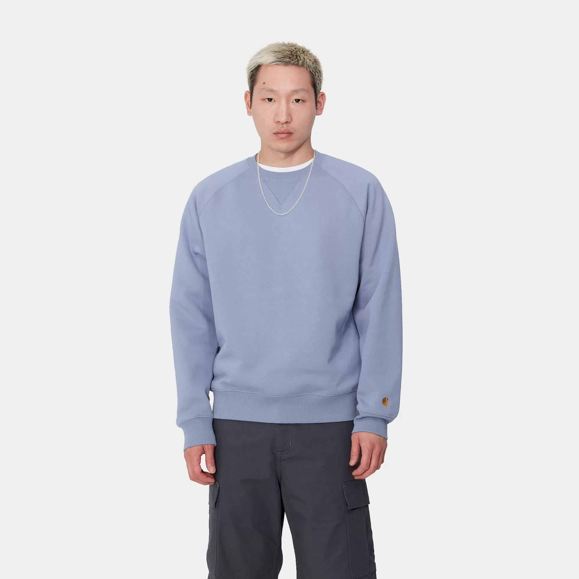 Sweats^Carhartt WIP Chase Sweatshirt Charm Blue / Gold