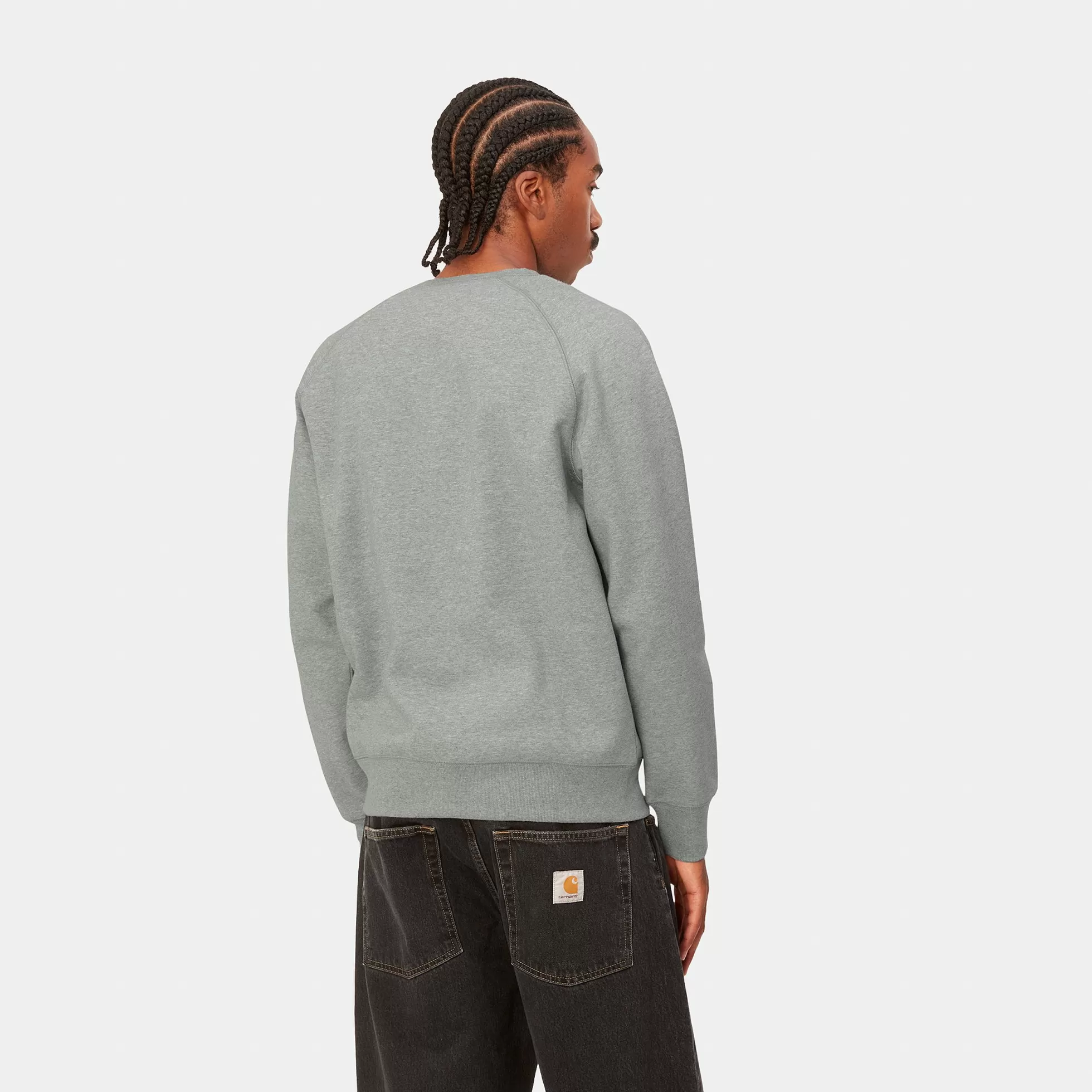 Sweats^Carhartt WIP Chase Sweatshirt Grey Heather / Gold