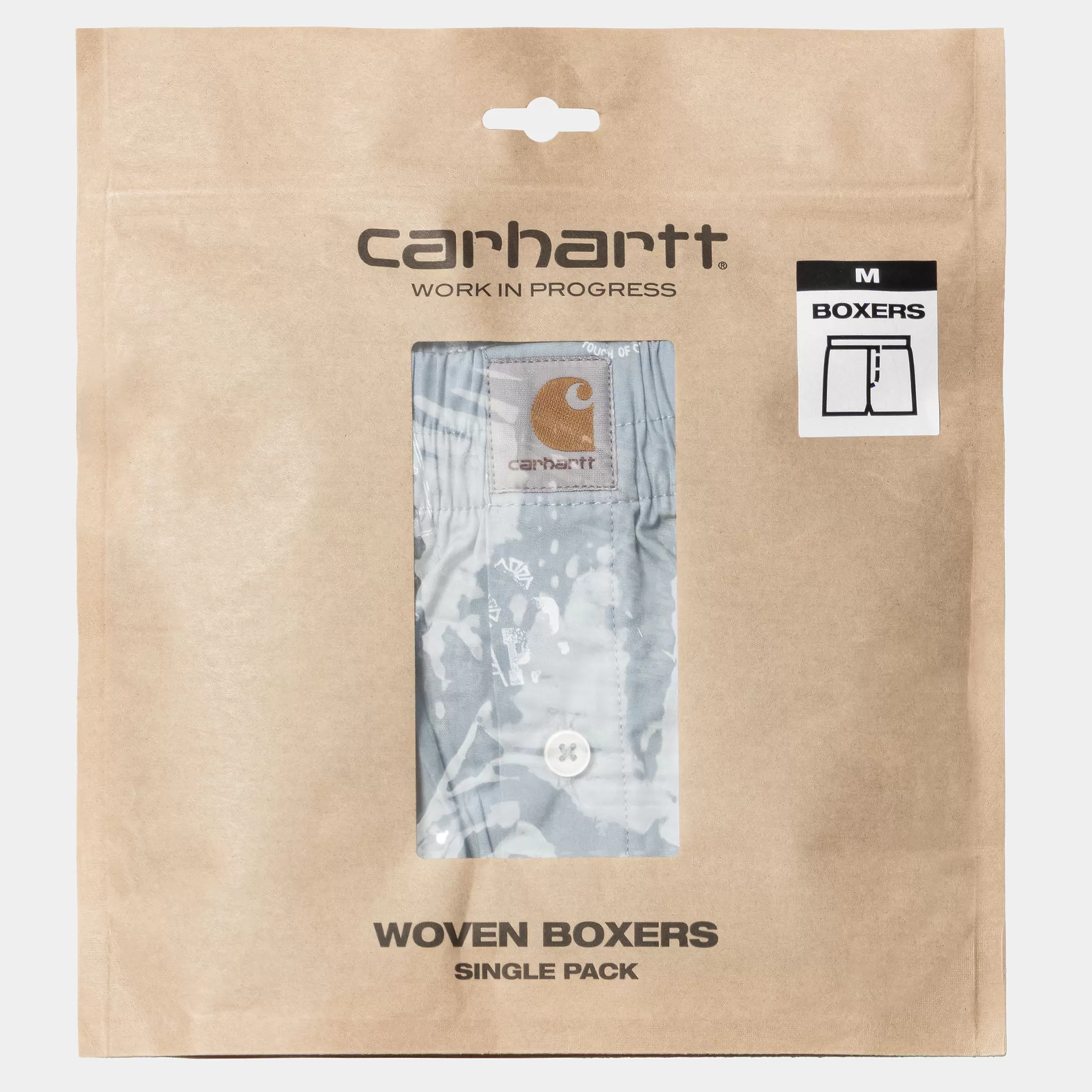 Sous-Vêtements^Carhartt WIP Cotton Boxer Stamp Print, Misty Sky