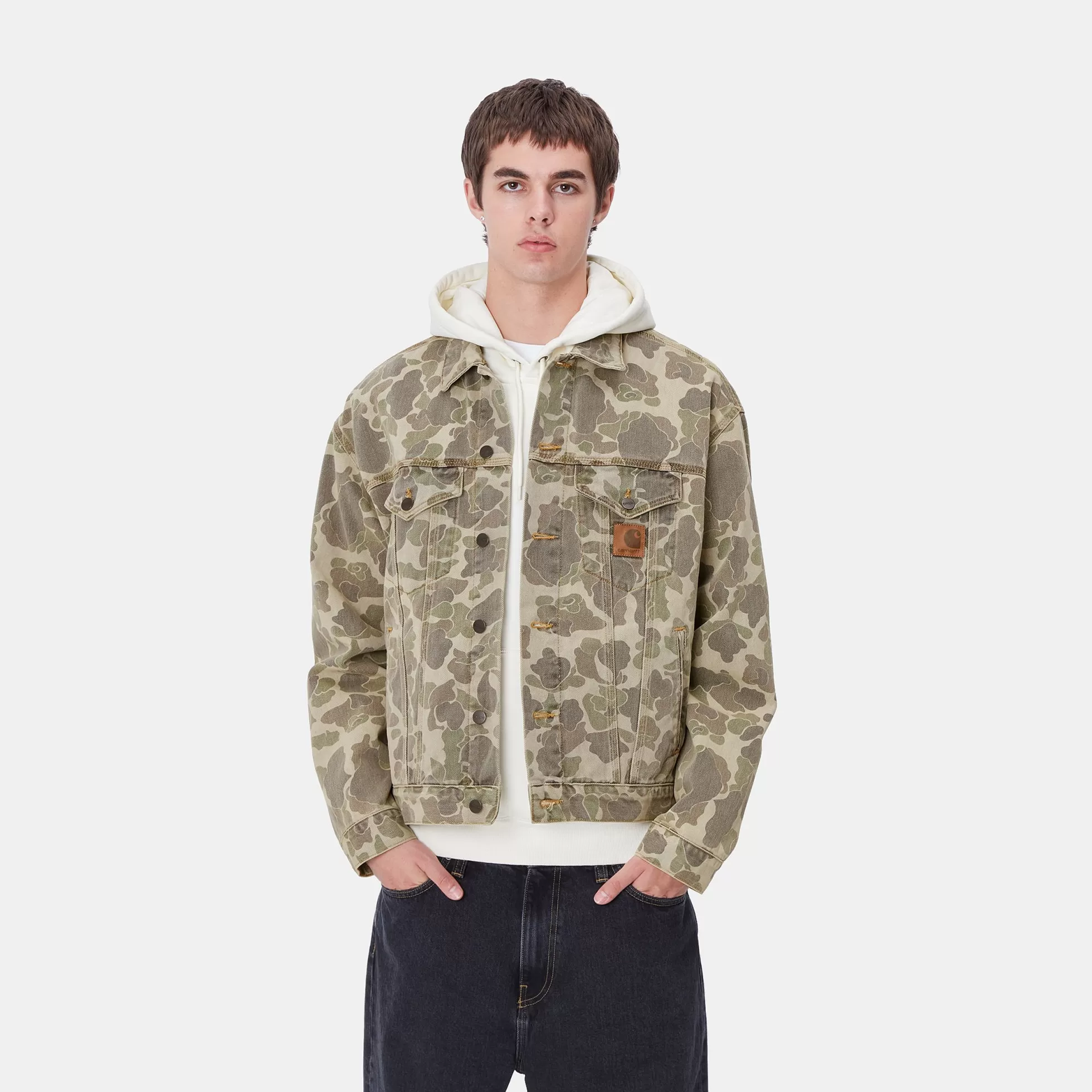 Vestes Et Manteaux | Denim^Carhartt WIP Duck Helston Jacket Camo Duck, Black