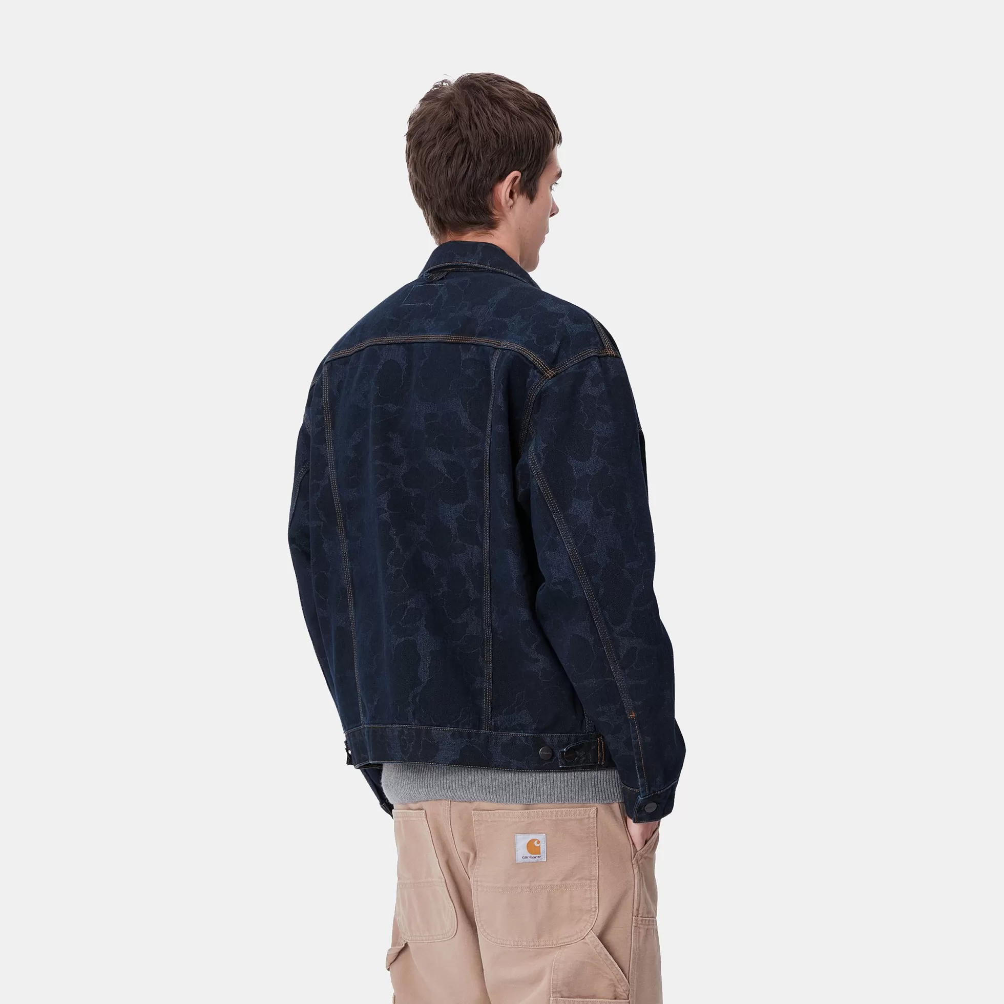 Vestes Et Manteaux | Denim^Carhartt WIP Duck Helston Jacket Camo Duck, Blue