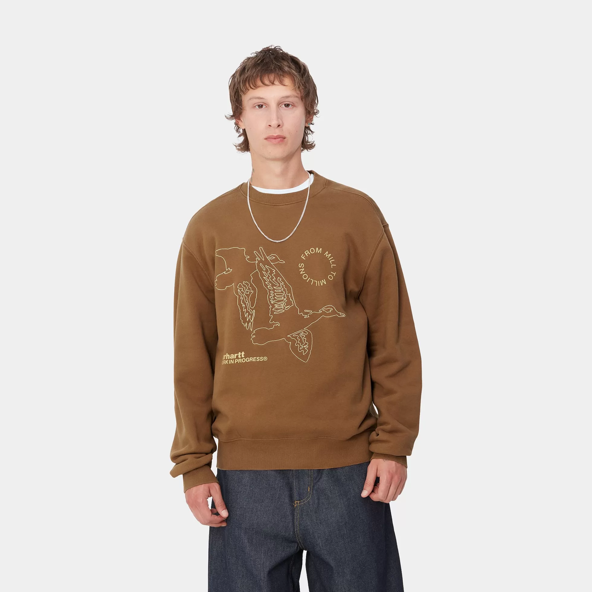 Sweats^Carhartt WIP Flying Ducks Sweat Hamilton Brown