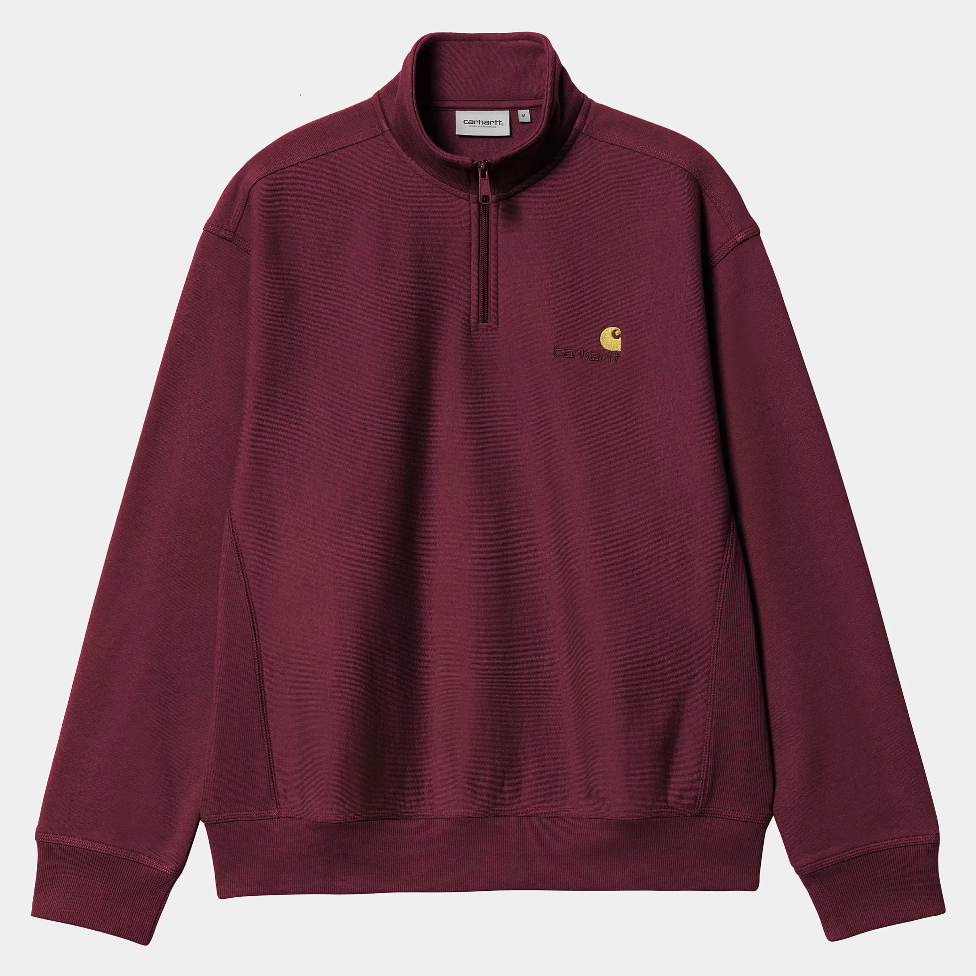 Sweats^Carhartt WIP Half Zip American Script Sweatshirt Malbec