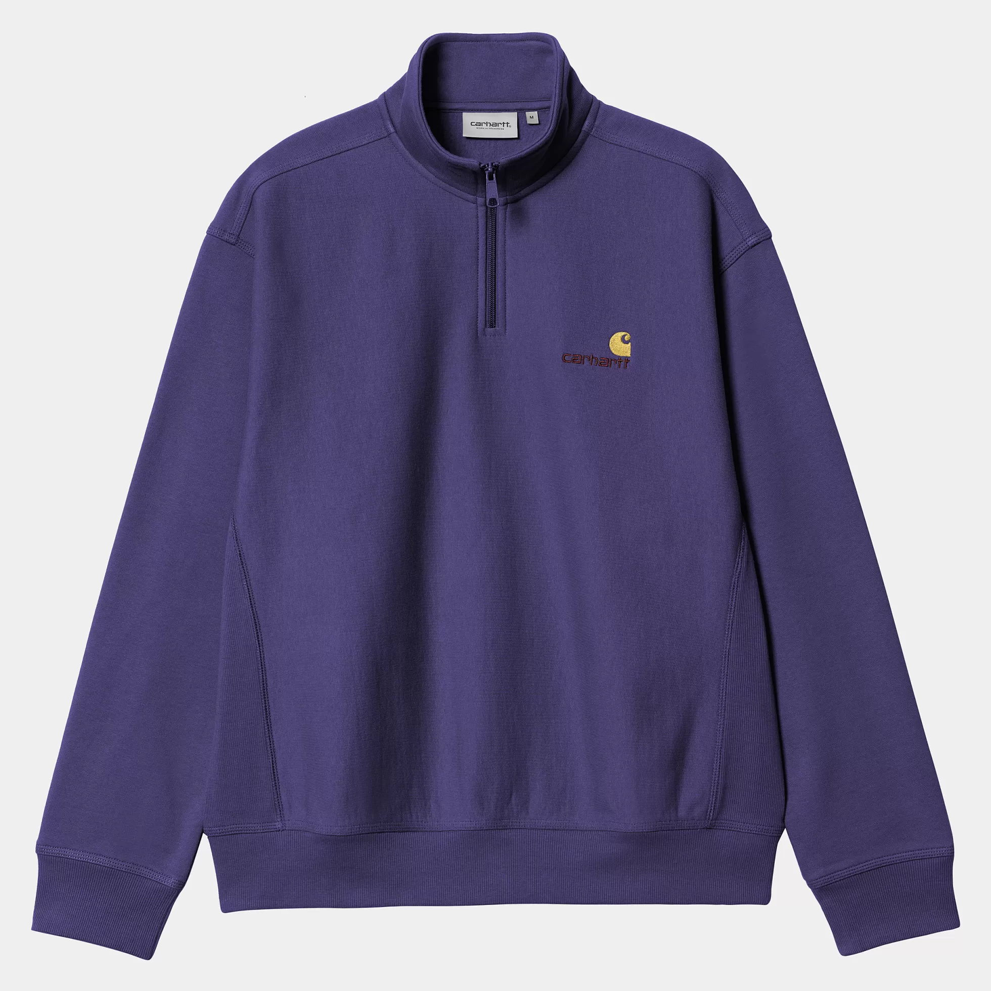 Sweats^Carhartt WIP Half Zip American Script Sweatshirt Aura