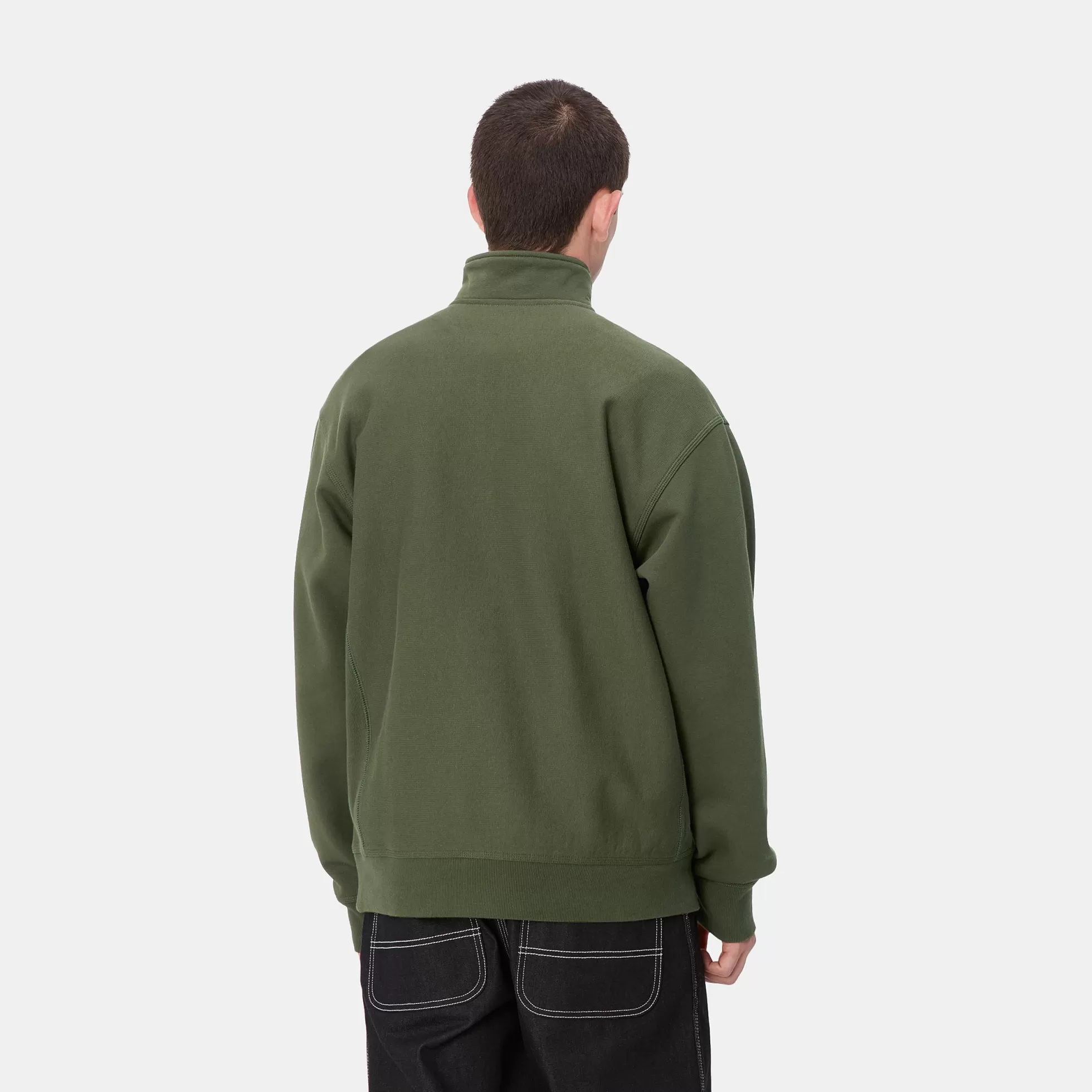 Sweats^Carhartt WIP Half Zip American Script Sweatshirt Tarragon