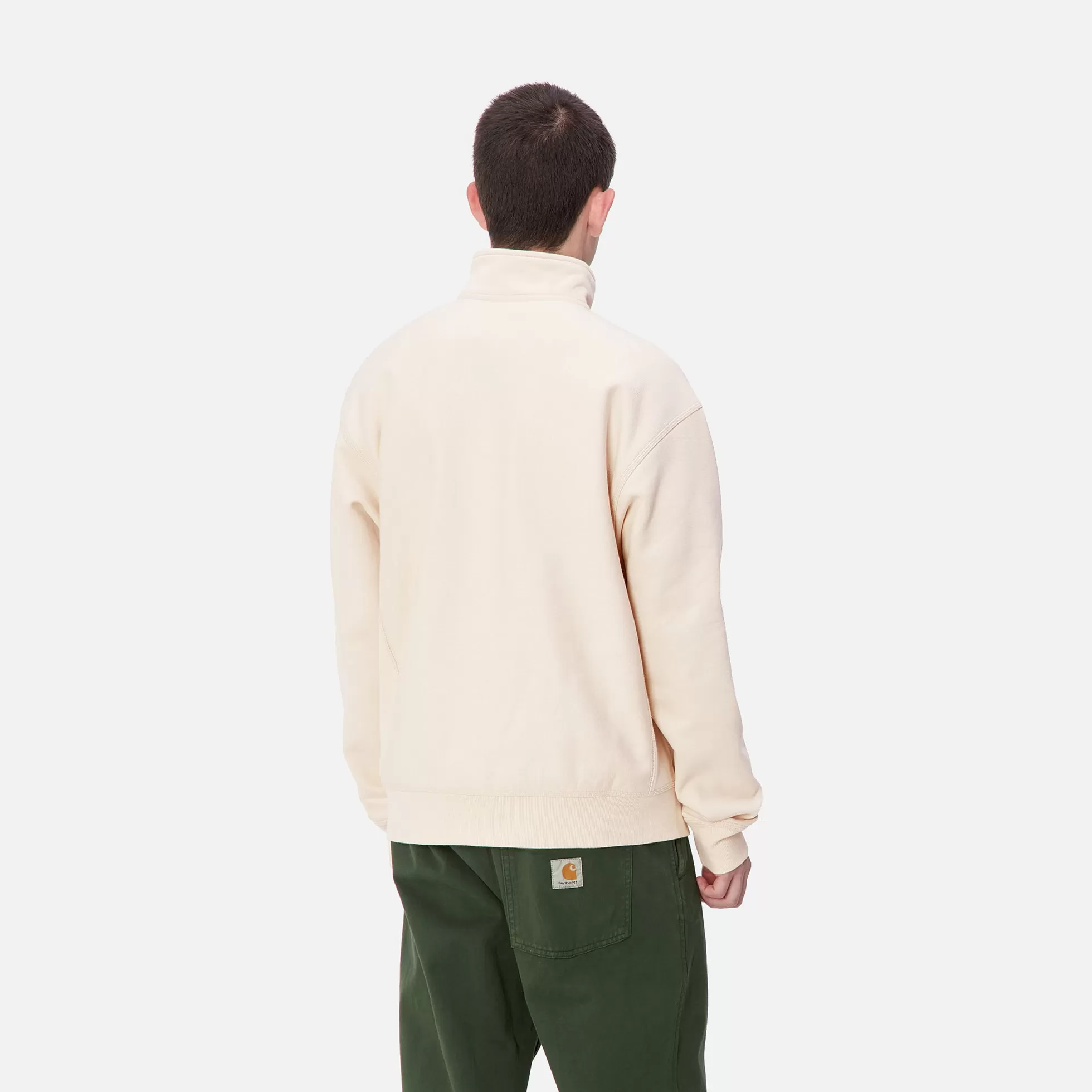 Sweats^Carhartt WIP Half Zip American Script Sweatshirt Moonbeam