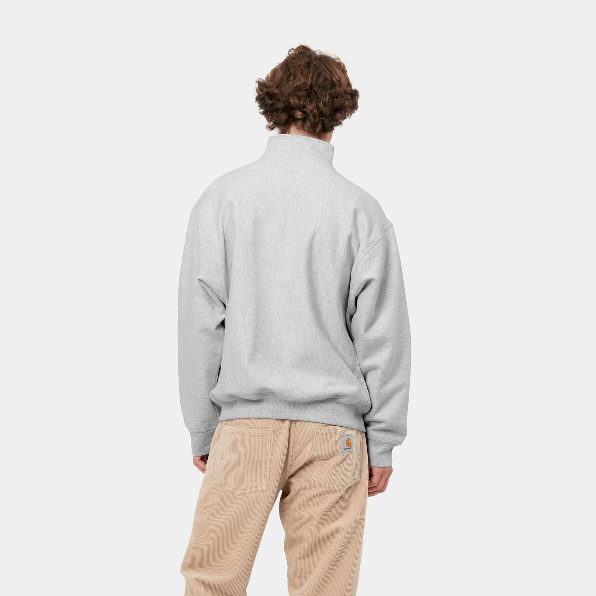 Sweats^Carhartt WIP Half Zip American Script Sweatshirt Ash Heather