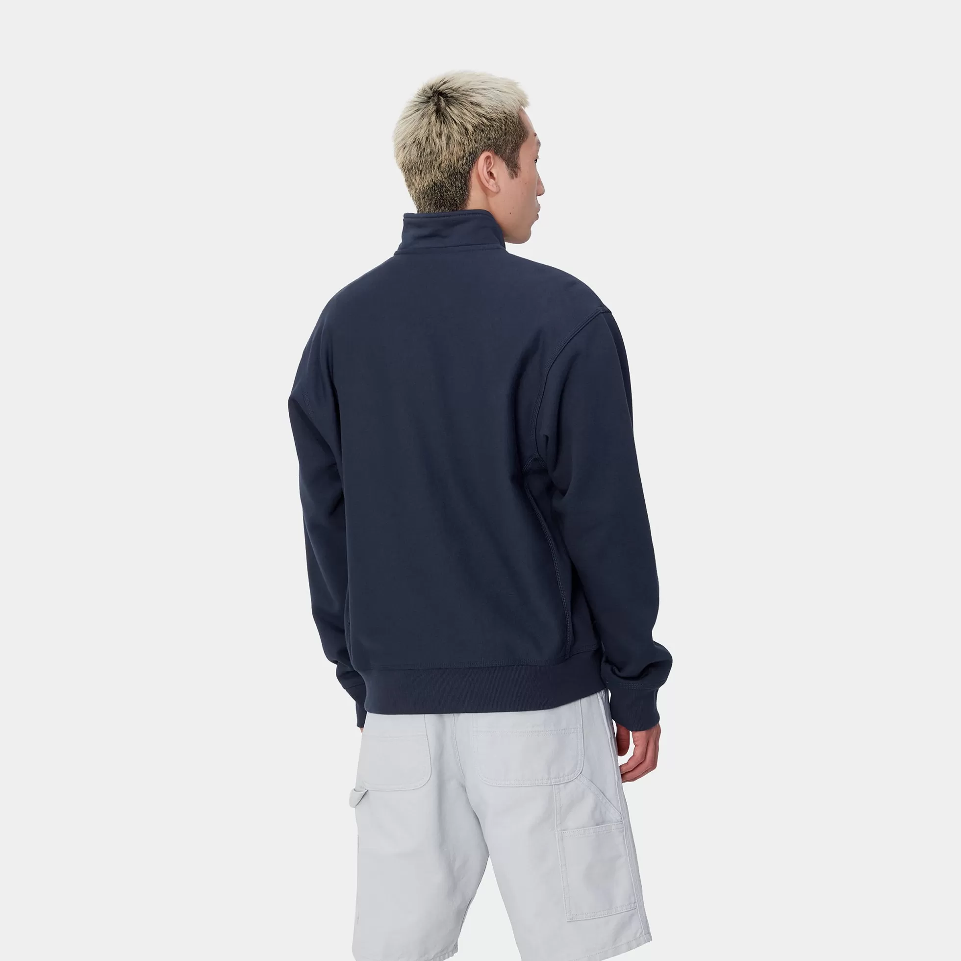 Sweats^Carhartt WIP Half Zip American Script Sweatshirt Air Force Blue