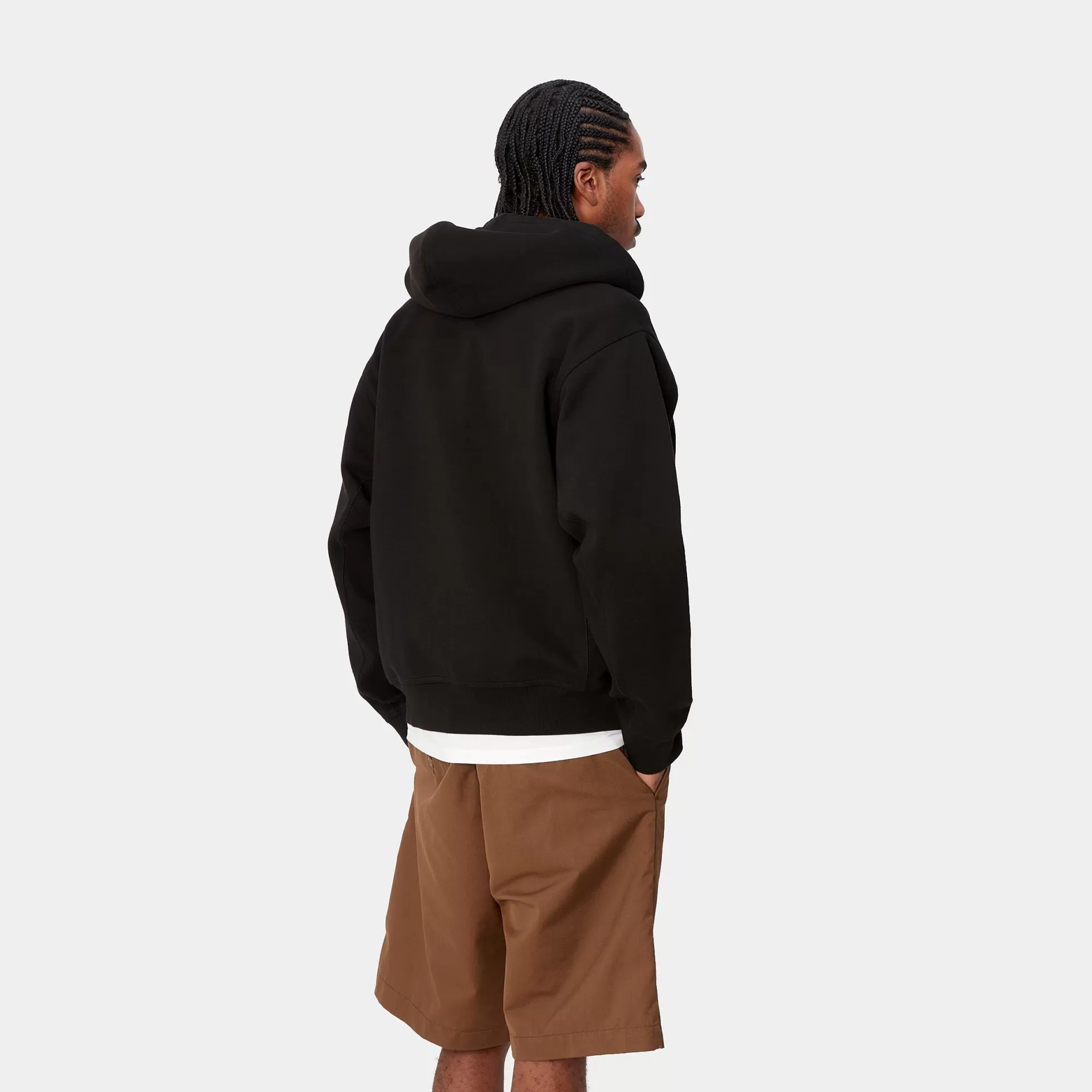 Sweats^Carhartt WIP Hooded American Script Jacket Black