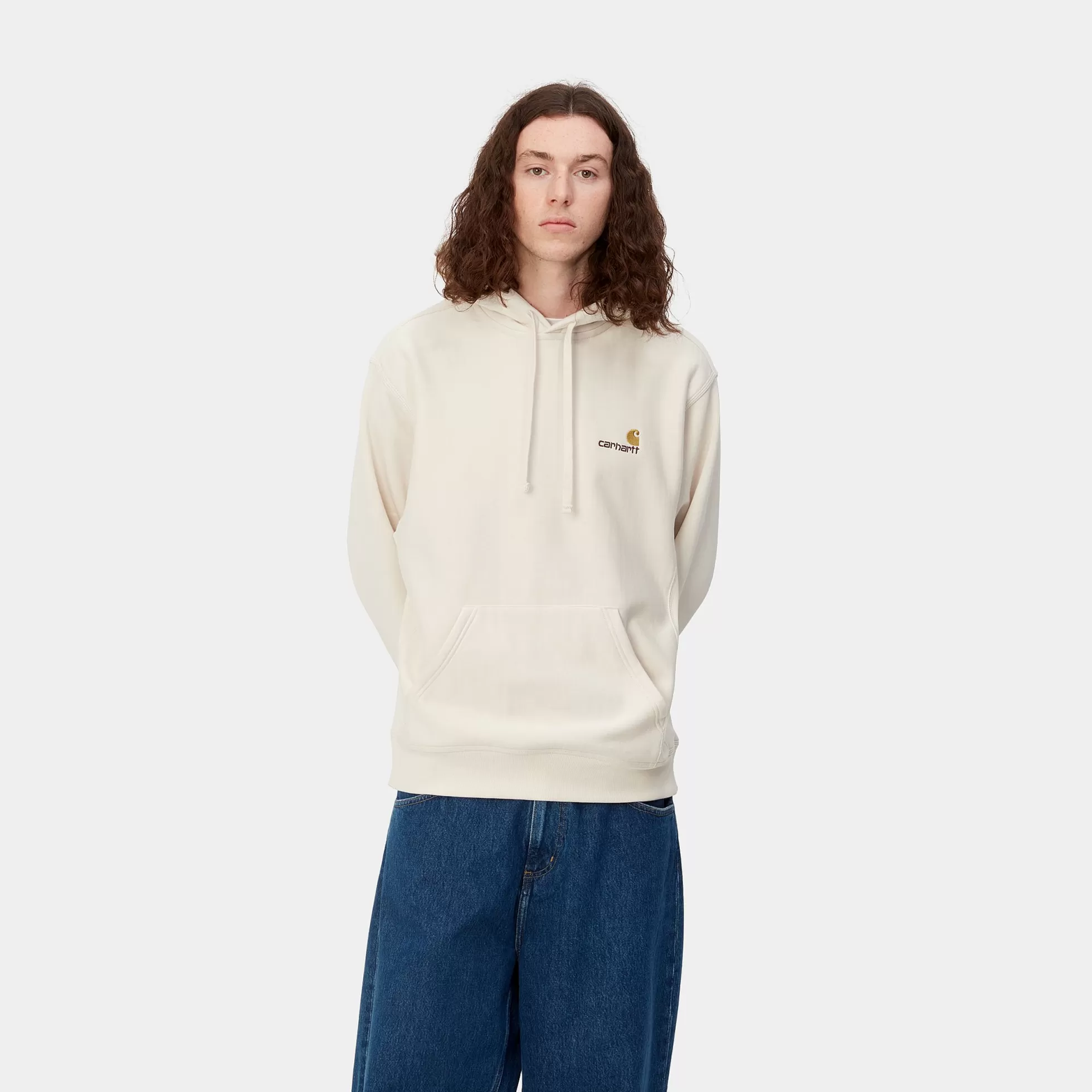 Sweats^Carhartt WIP Hooded American Script Sweatshirt Natural