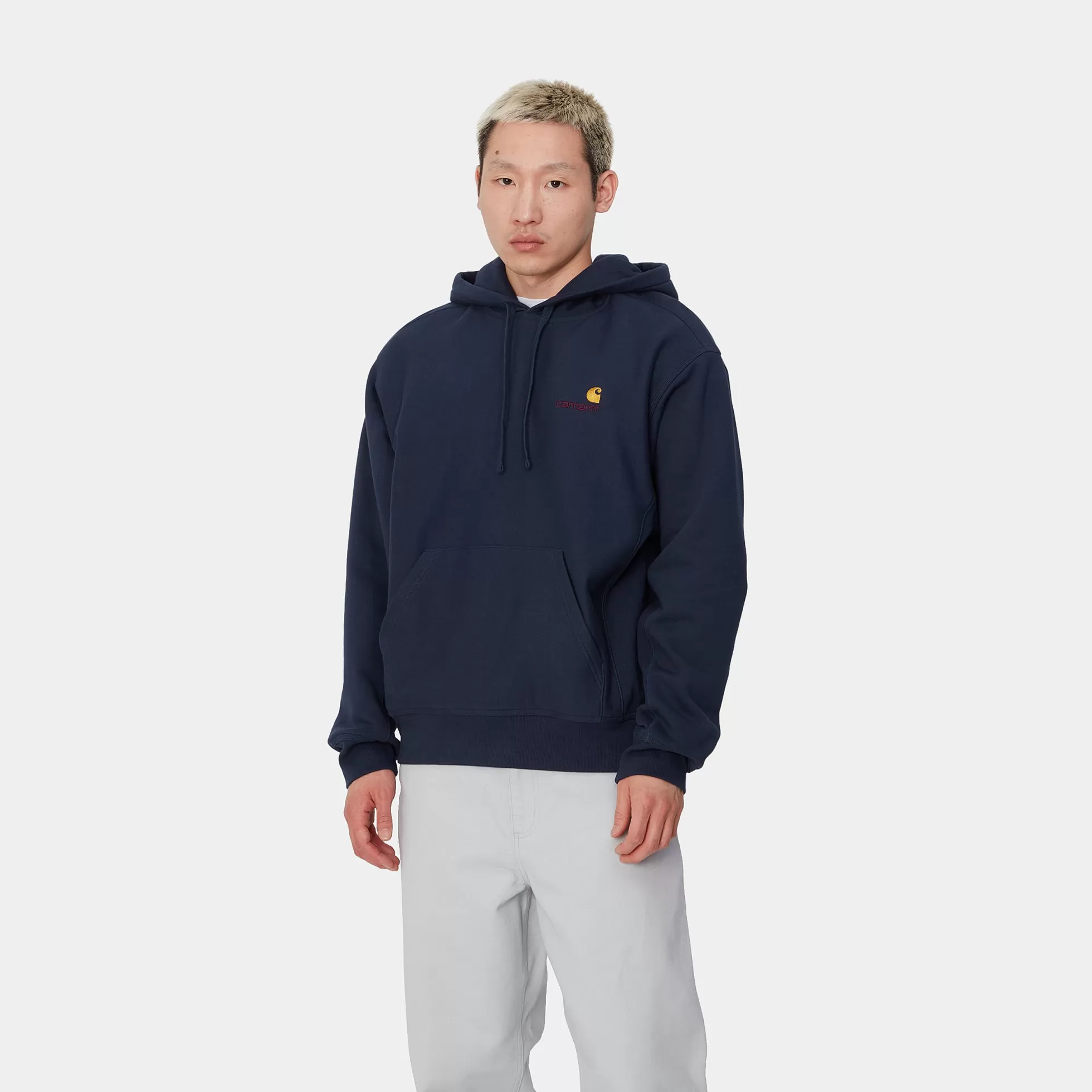 Sweats^Carhartt WIP Hooded American Script Sweatshirt Air Force Blue