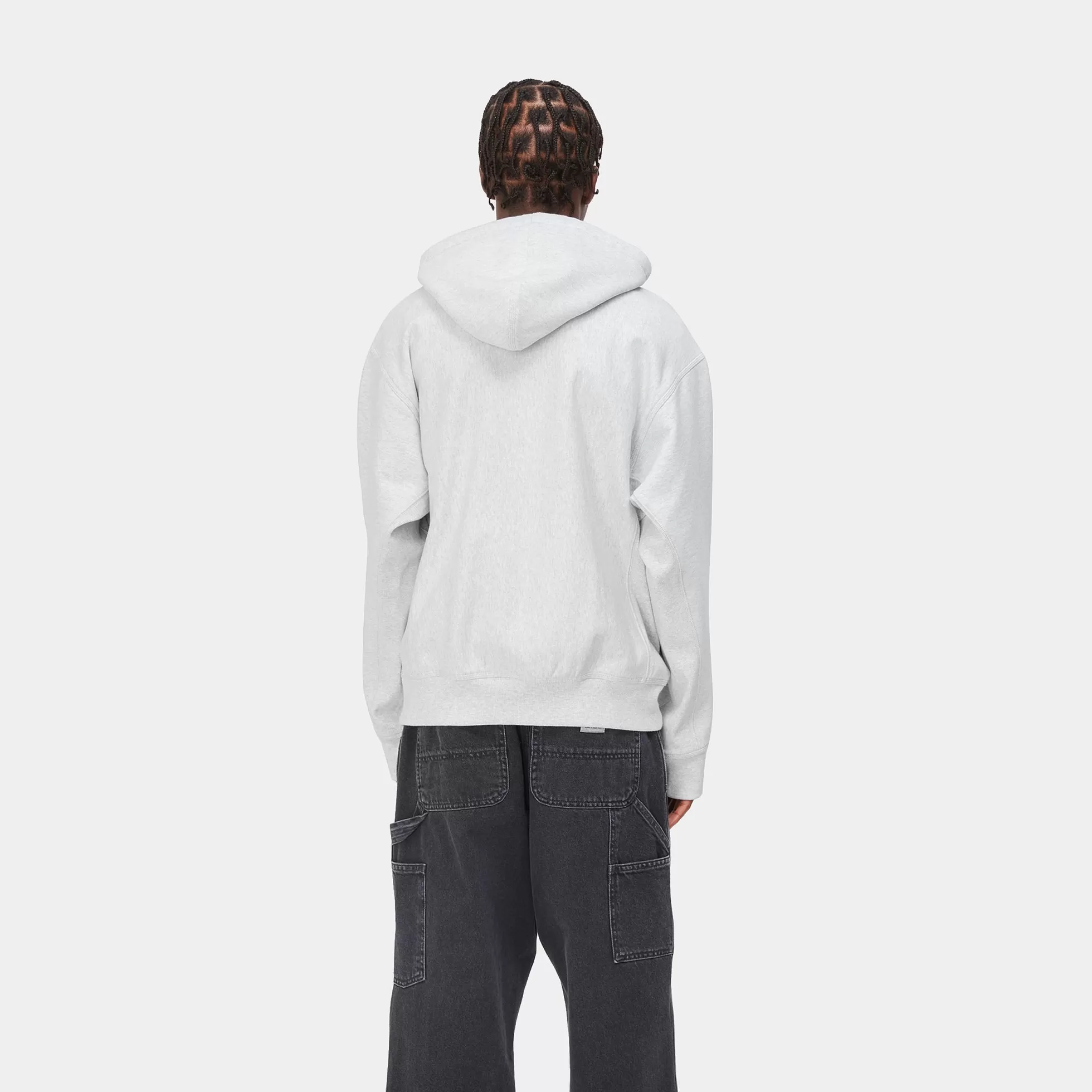 Sweats^Carhartt WIP Hooded American Script Sweatshirt Ash Heather