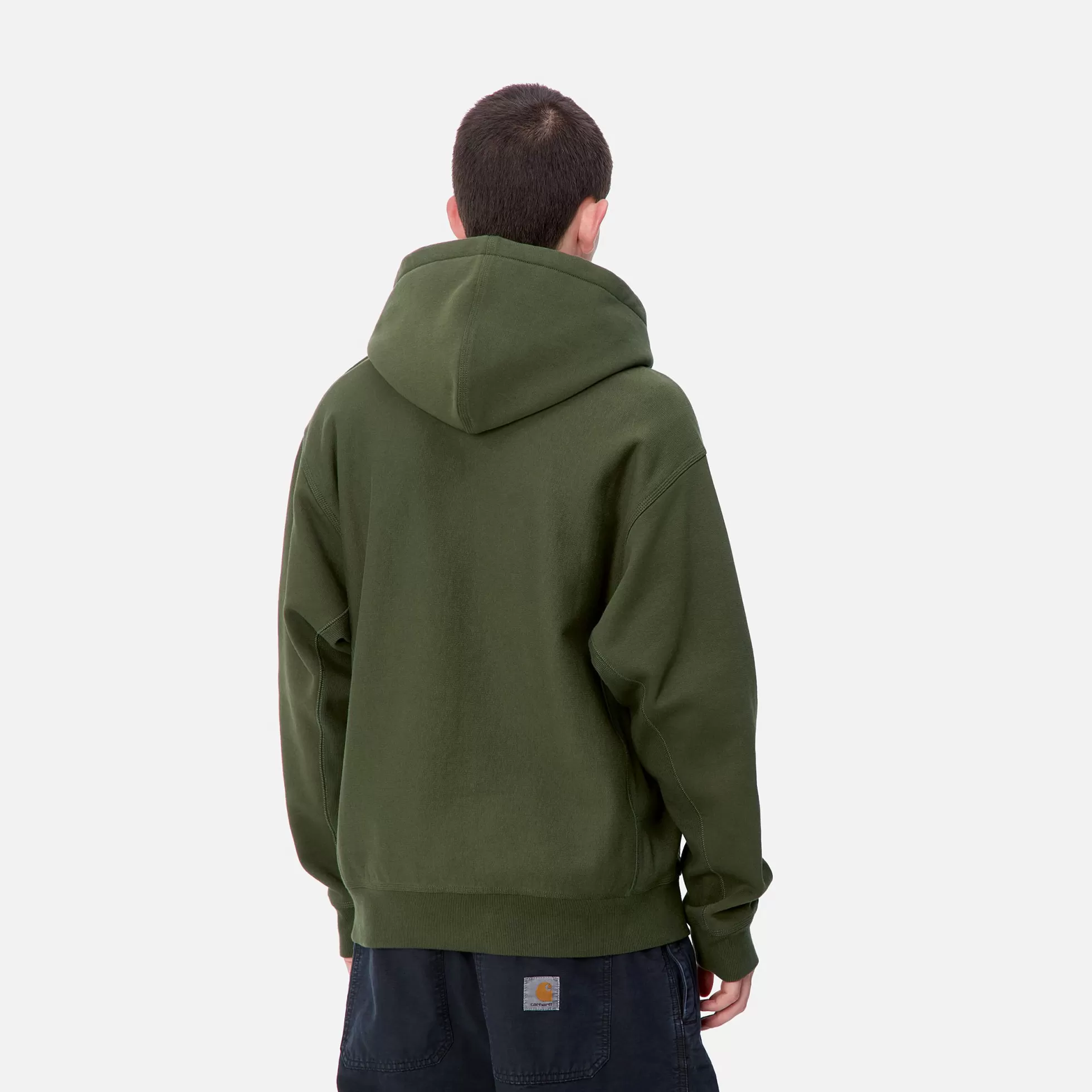 Sweats^Carhartt WIP Hooded American Script Sweatshirt Tarragon