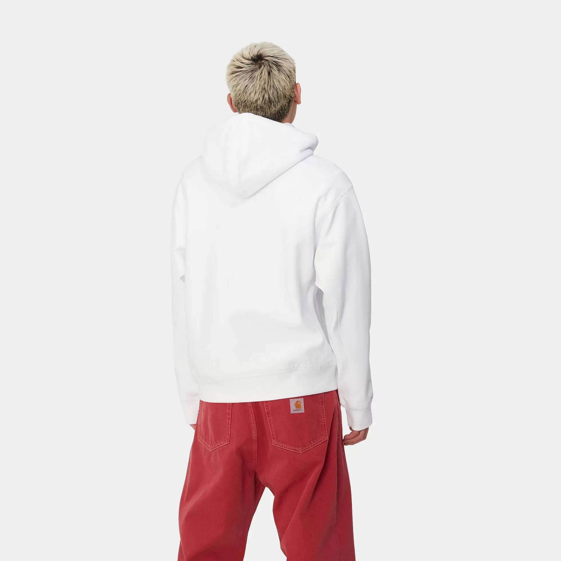 Sweats^Carhartt WIP Hooded American Script Sweatshirt White