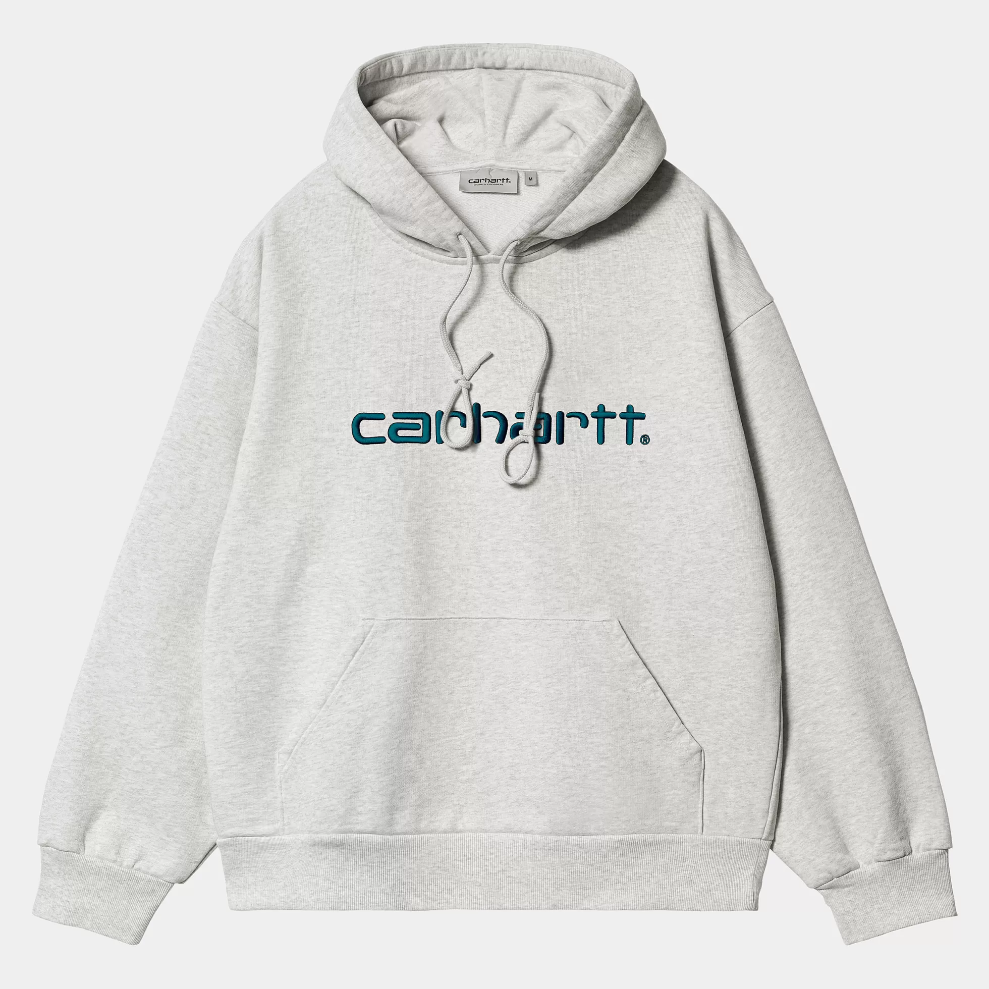 Sweats^Carhartt WIP Hooded Carhartt Sweatshirt Ash Heather / Duck Blue