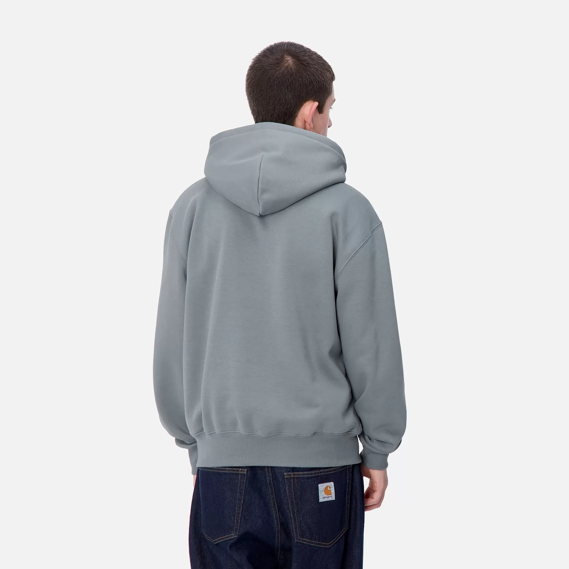 Sweats^Carhartt WIP Hooded Carhartt Sweatshirt Dove Grey / Wax