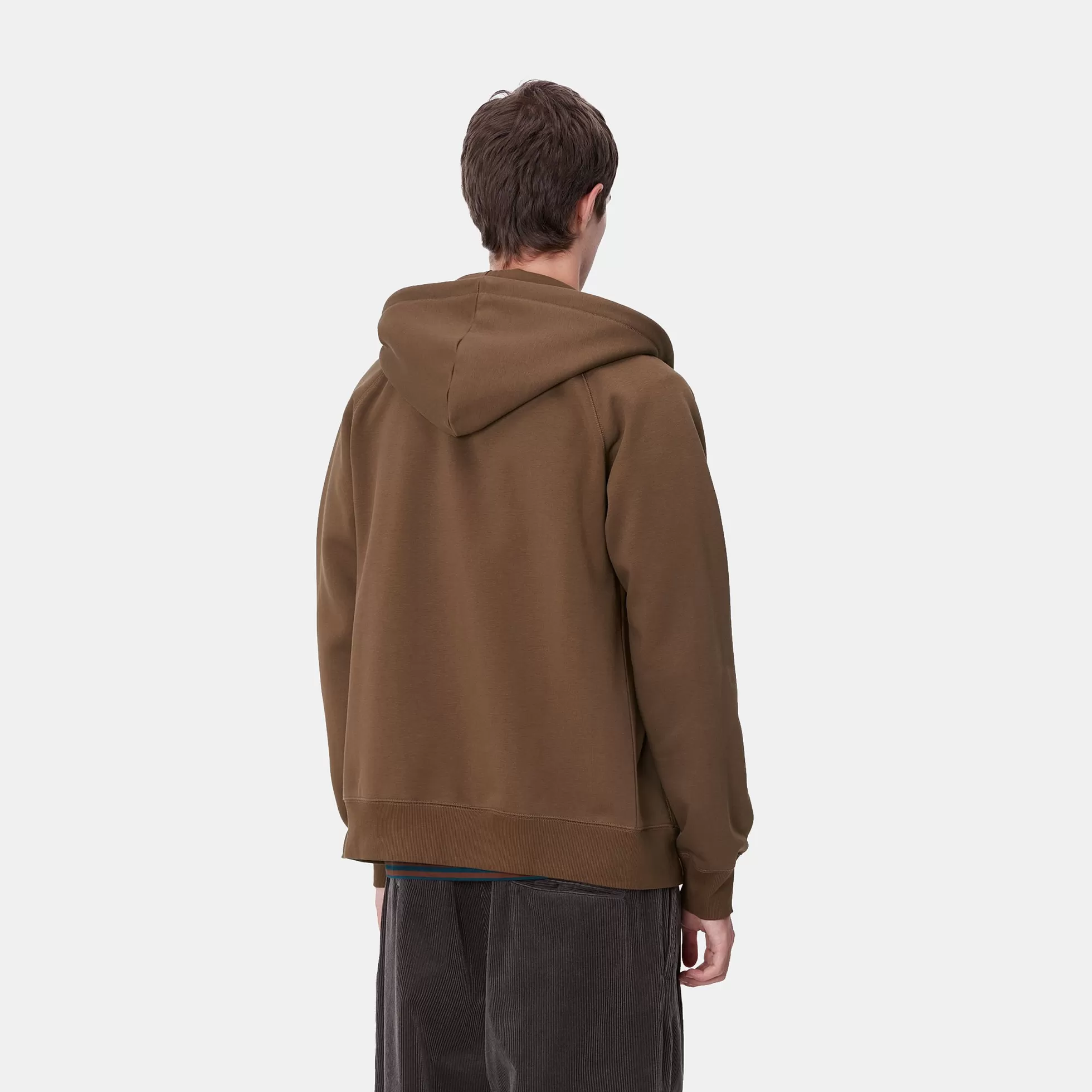 Sweats^Carhartt WIP Hooded Chase Jacket Chocolate / Gold