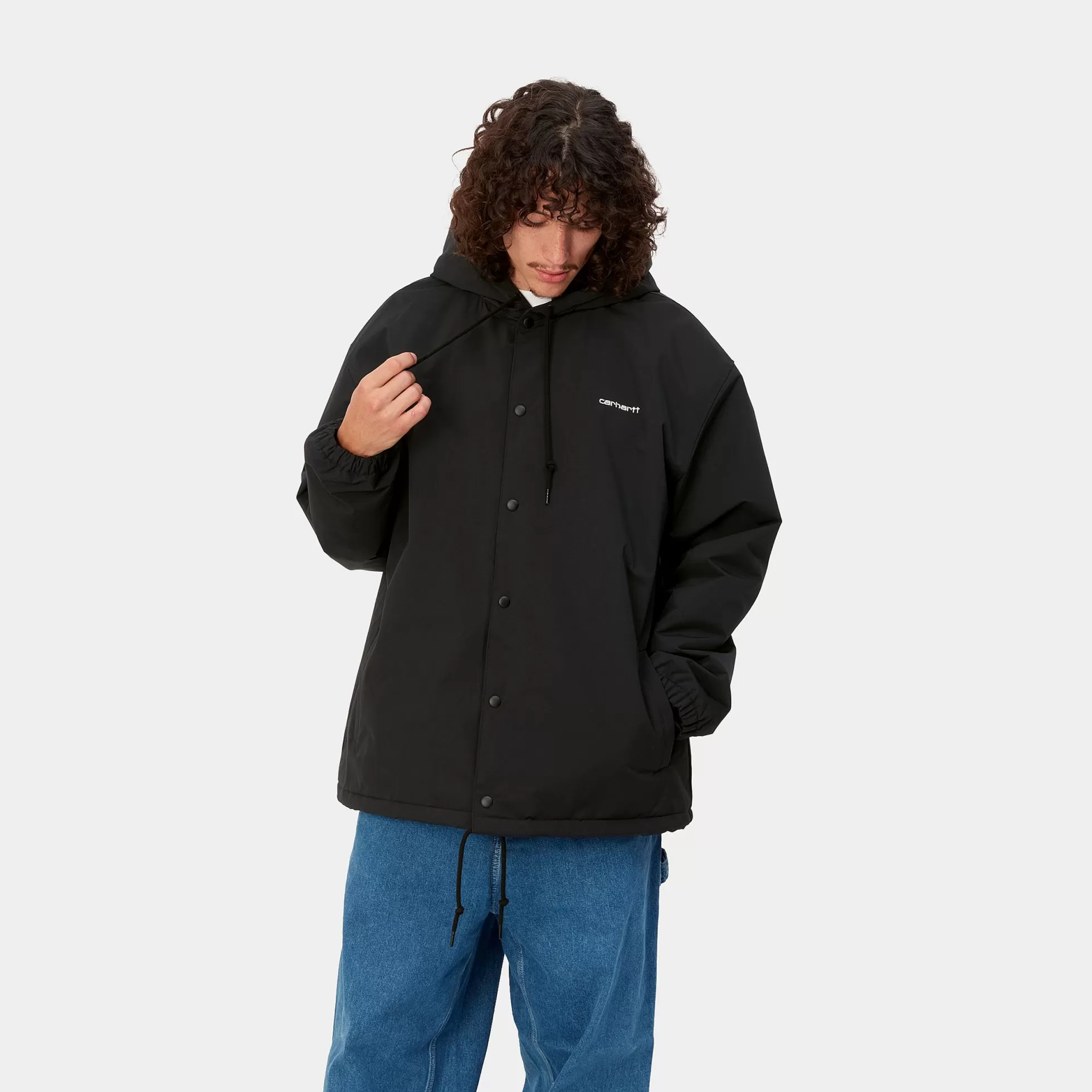 Vestes Et Manteaux^Carhartt WIP Hooded Coach Jacket Black / White