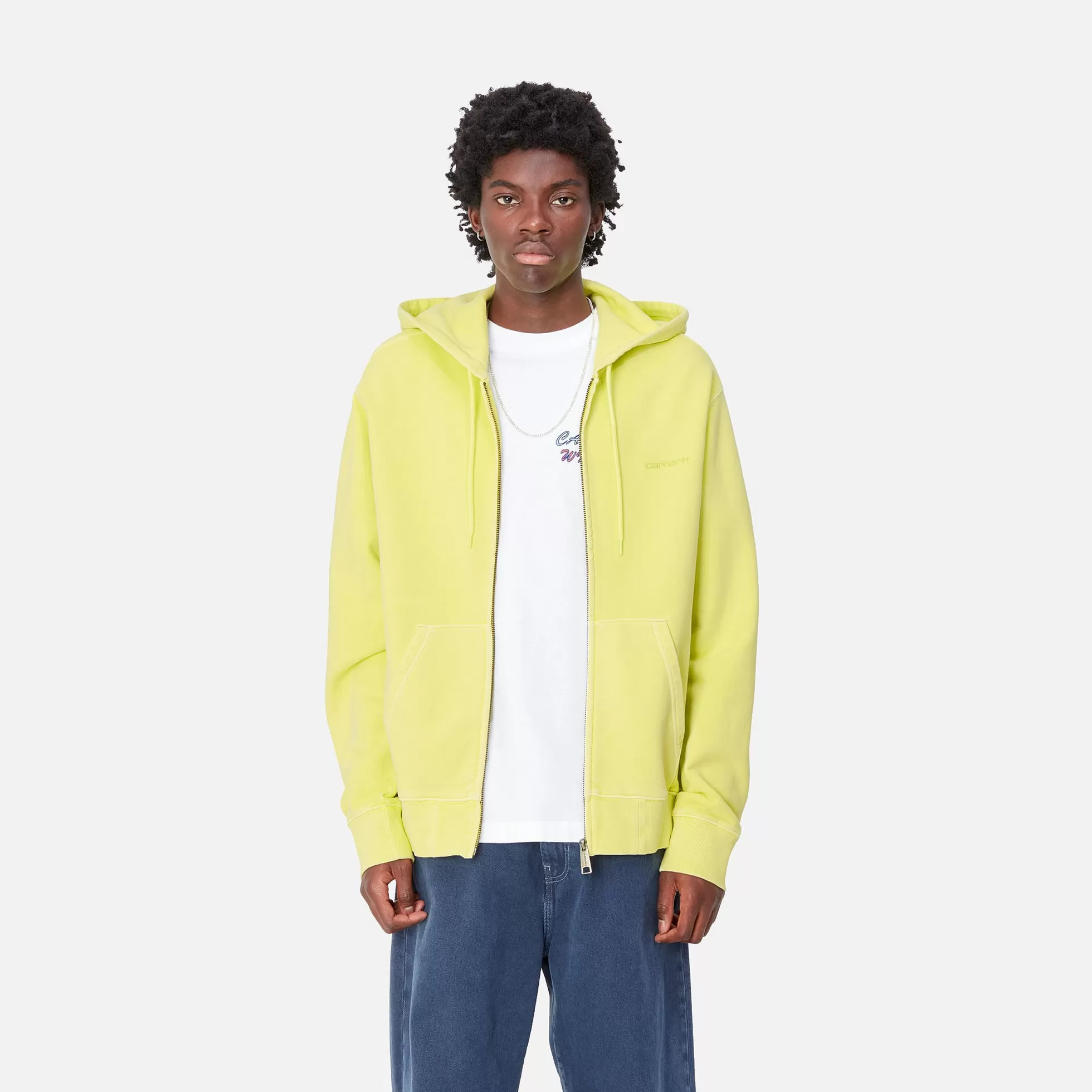 Sweats^Carhartt WIP Hooded Duster Script Jacket Arctic Lime