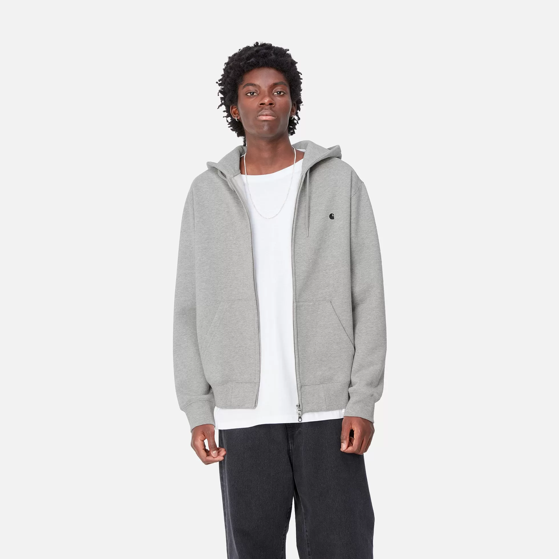 Vestes Et Manteaux | Sweats^Carhartt WIP Hooded Madison Jacket Grey Heather / Dark Navy