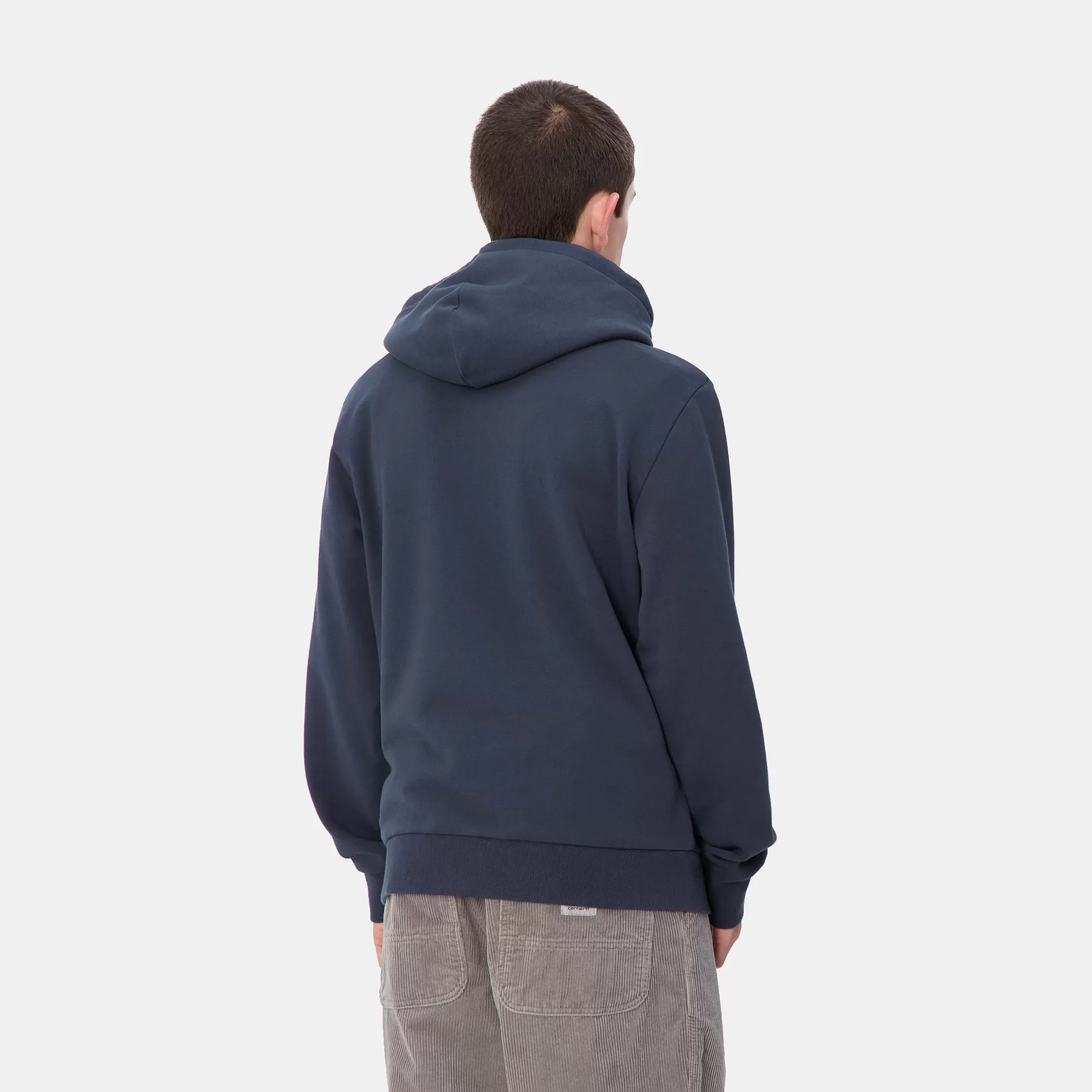 Sweats^Carhartt WIP Hooded Script Embroidery Sweat Air Force Blue / White