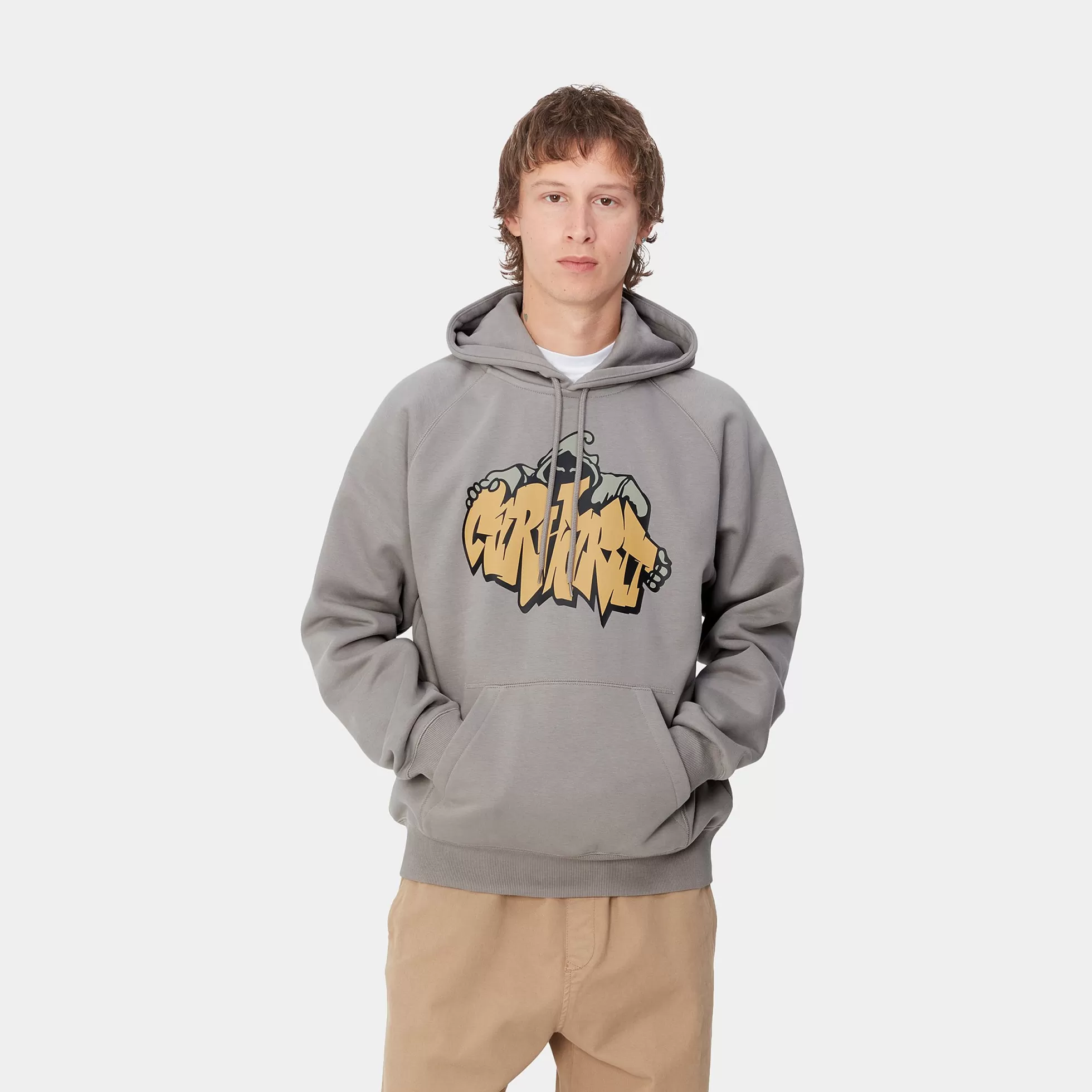 Sweats^Carhartt WIP Hooded Yute Sweat Misty Grey