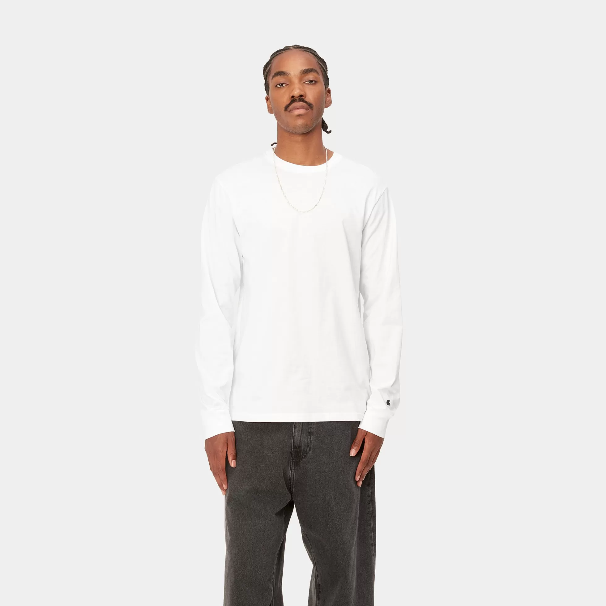 T-Shirts & Polos^Carhartt WIP L/S Base T-Shirt White / Black