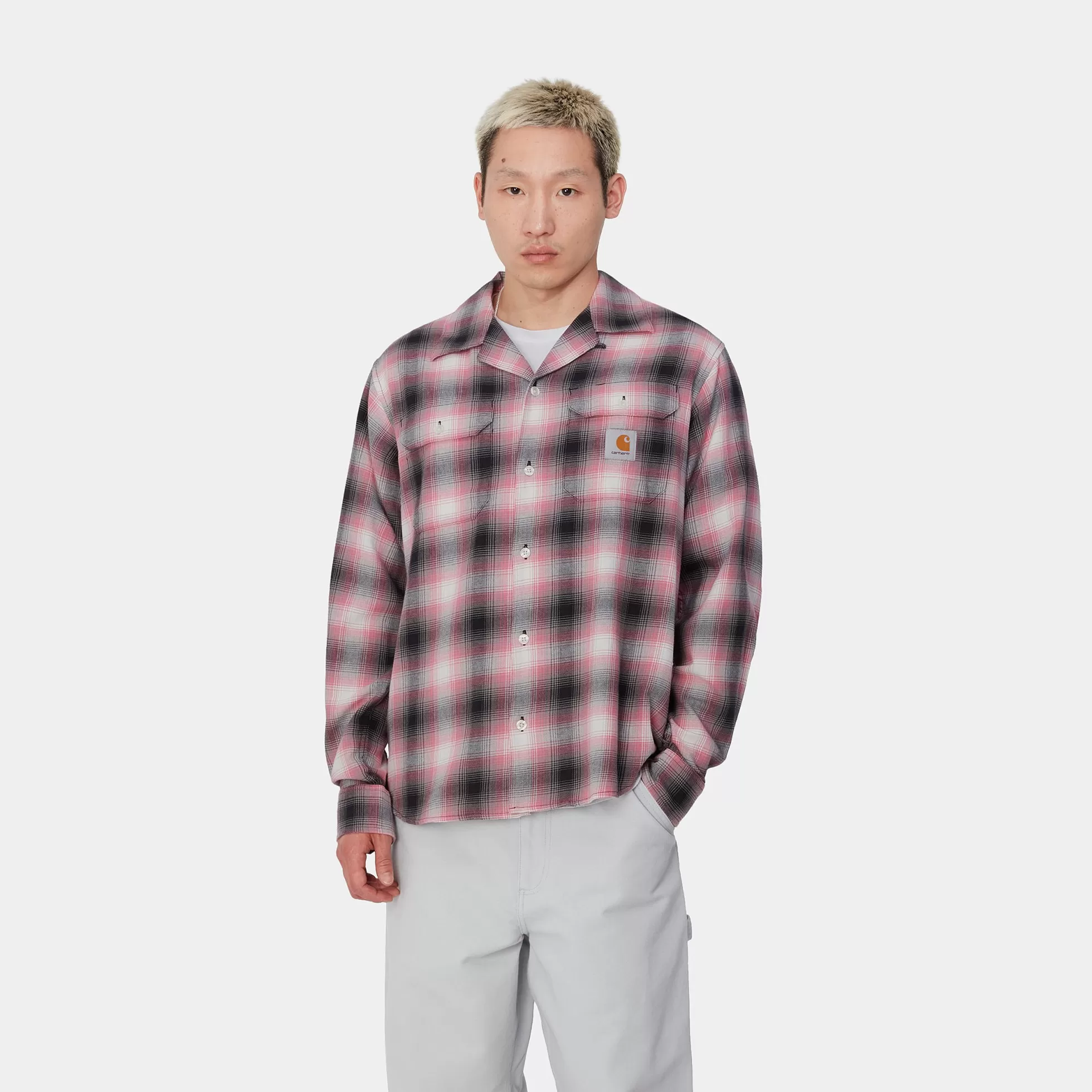 Chemises^Carhartt WIP L/S Blanchard Shirt Blanchard Check, Charm Pink