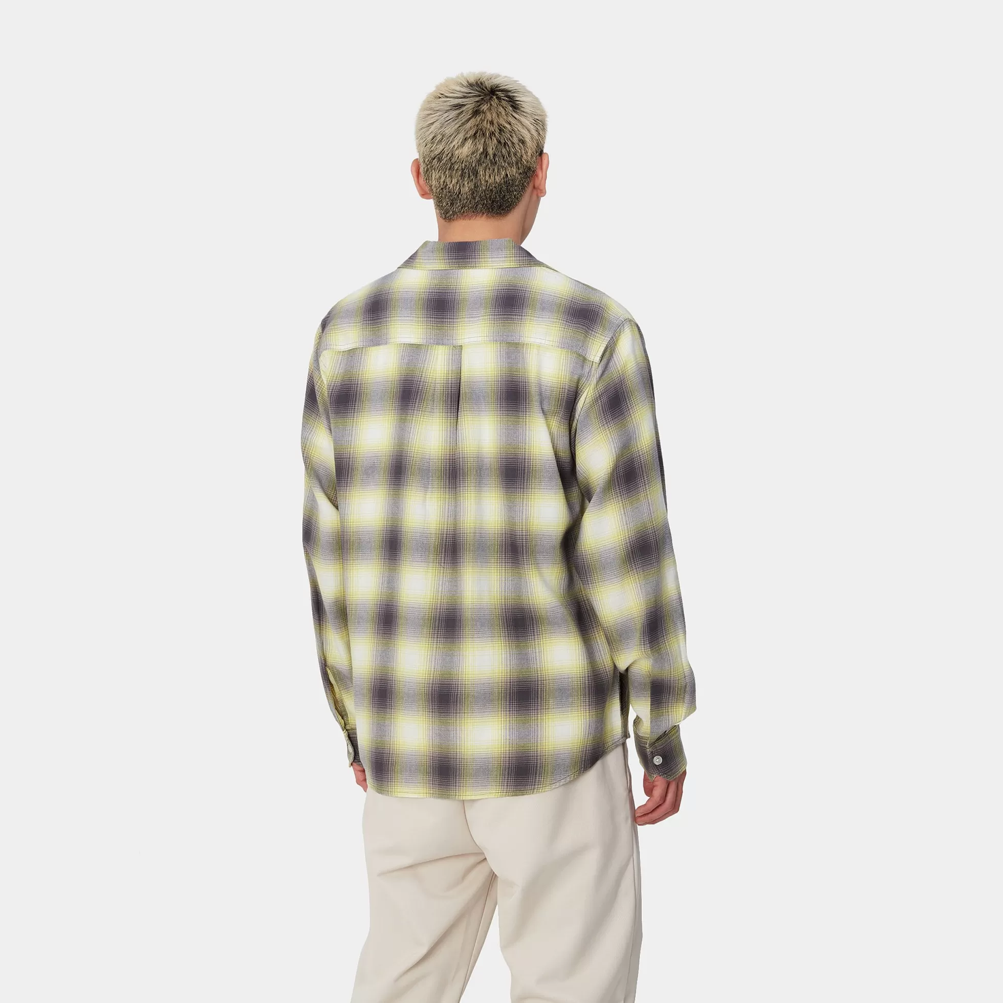 Chemises^Carhartt WIP L/S Blanchard Shirt Blanchard Check, Arctic Lime