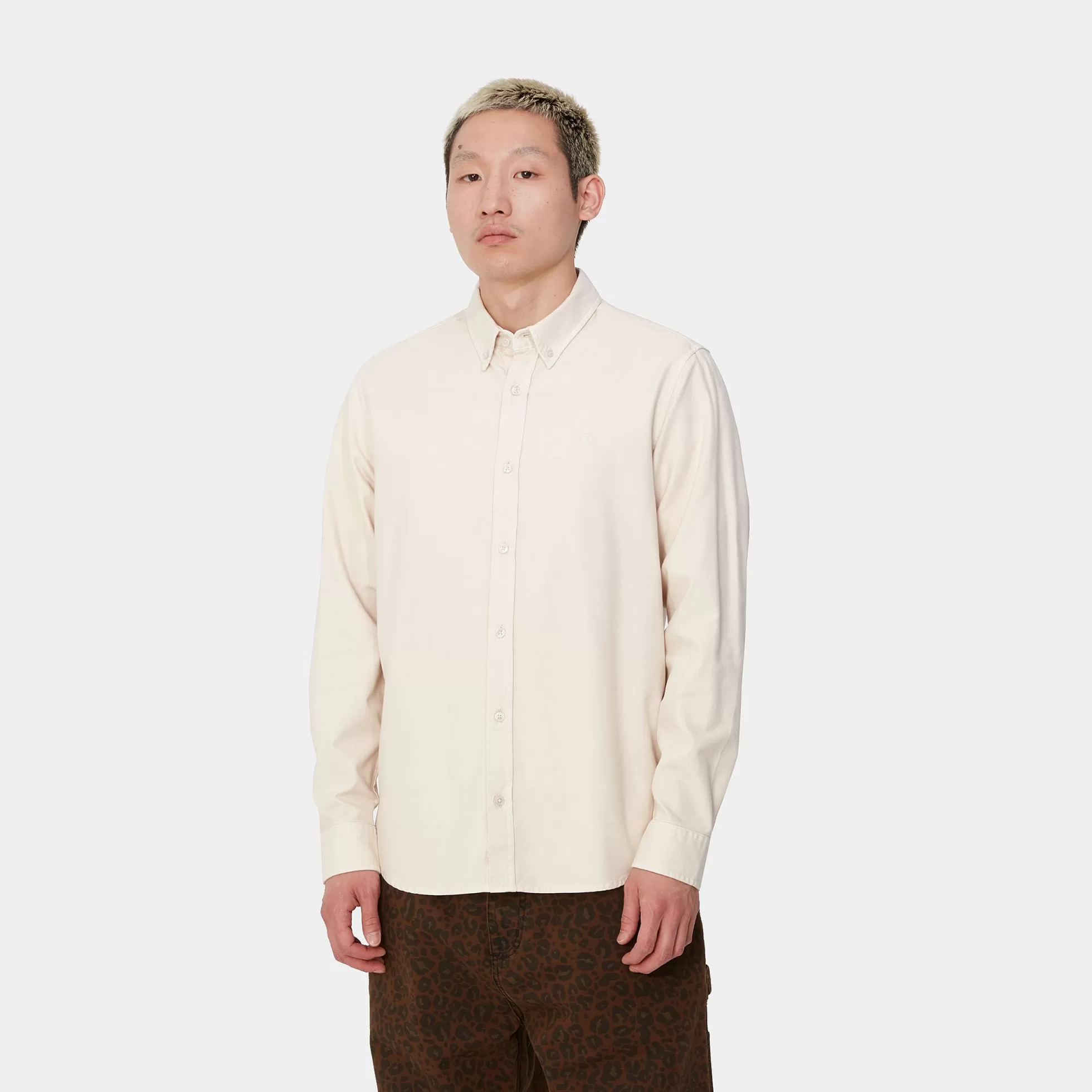 Chemises^Carhartt WIP L/S Bolton Shirt Moonbeam