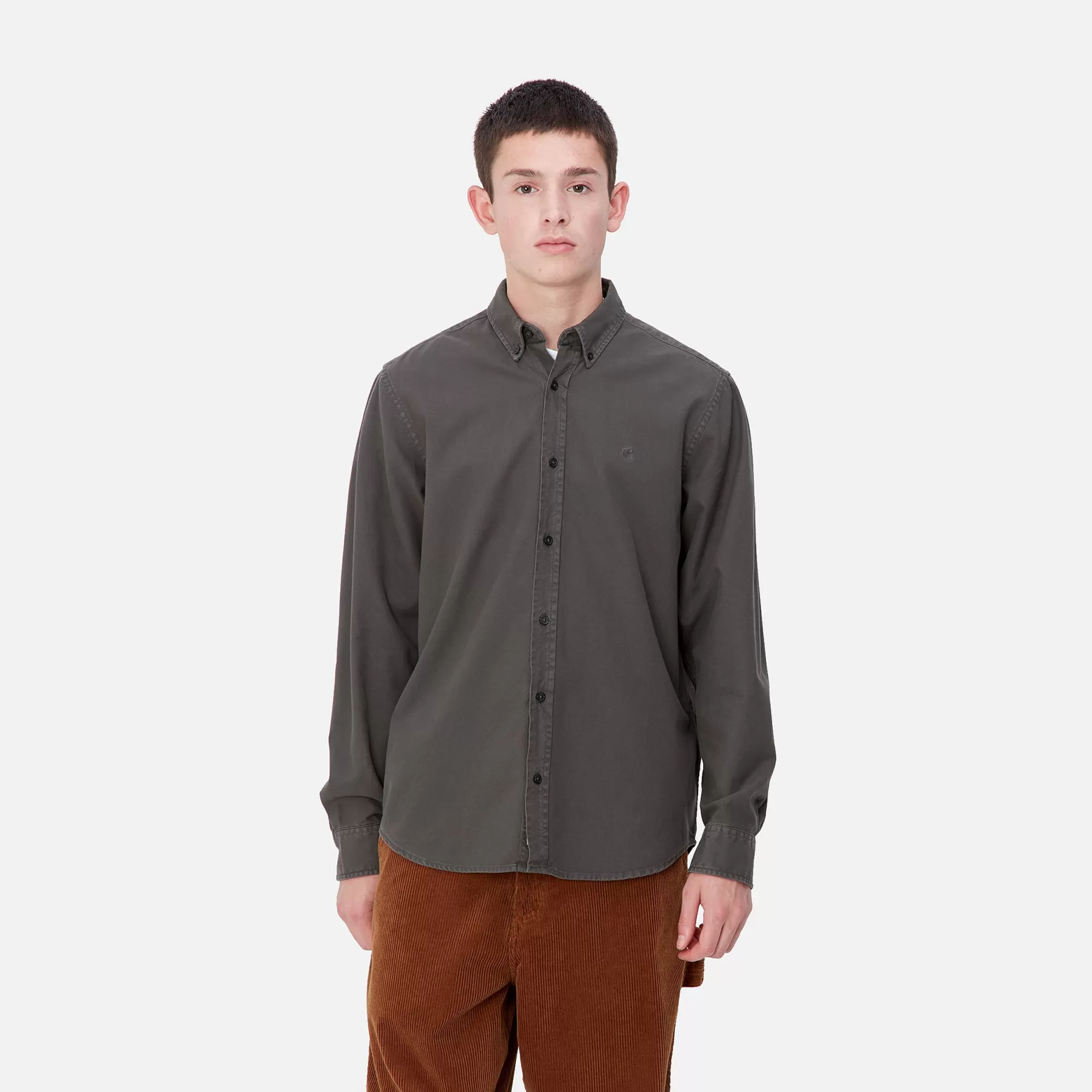 Chemises^Carhartt WIP L/S Bolton Shirt Graphite