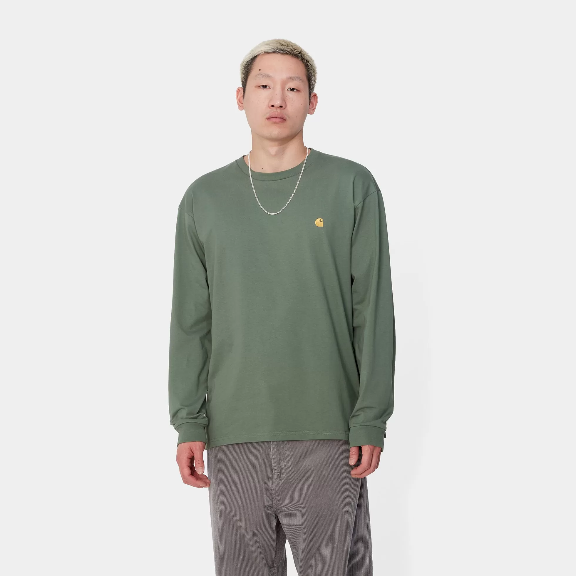 T-Shirts & Polos^Carhartt WIP L/S Chase T-Shirt Duck Green / Gold