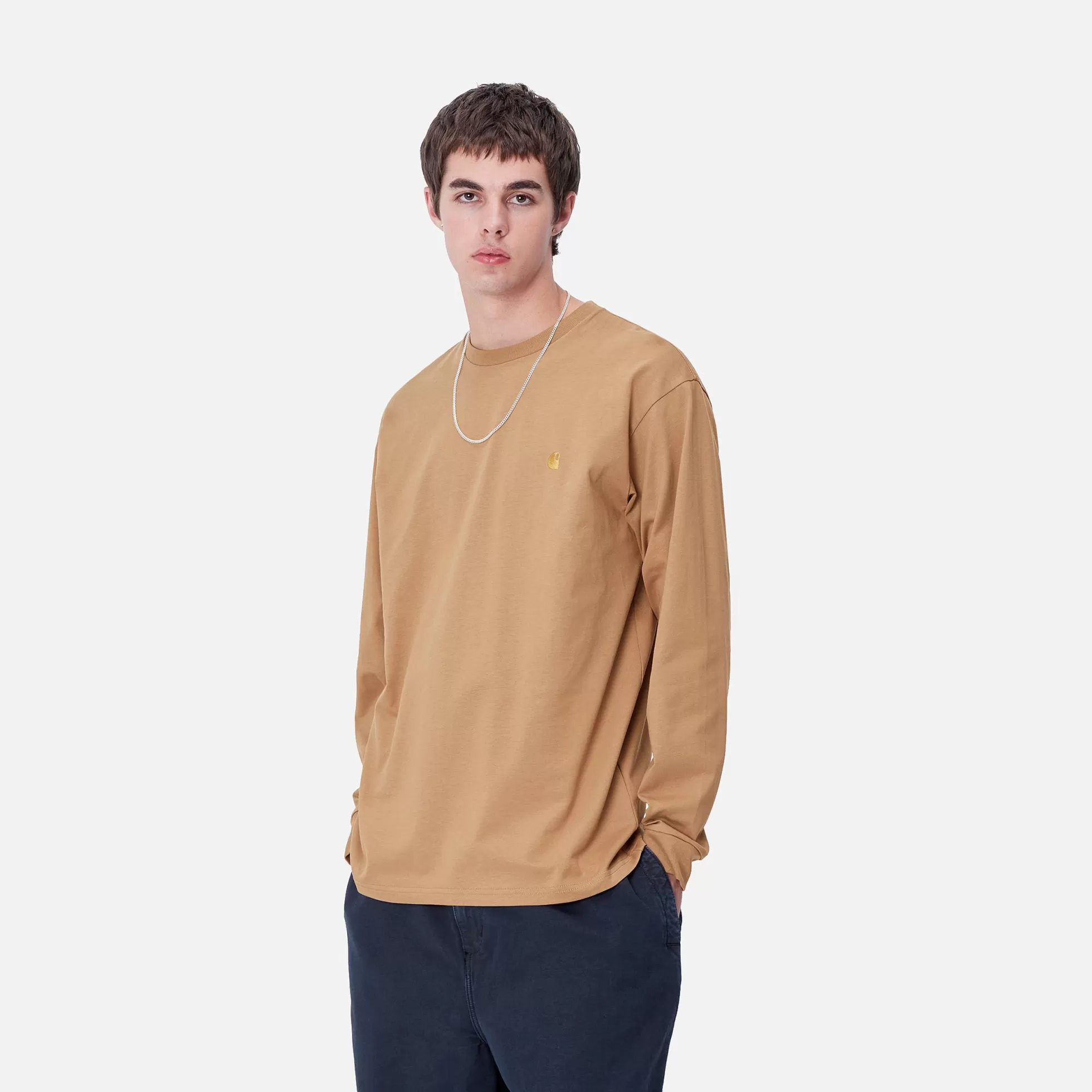 T-Shirts & Polos^Carhartt WIP L/S Chase T-Shirt Peanut / Gold