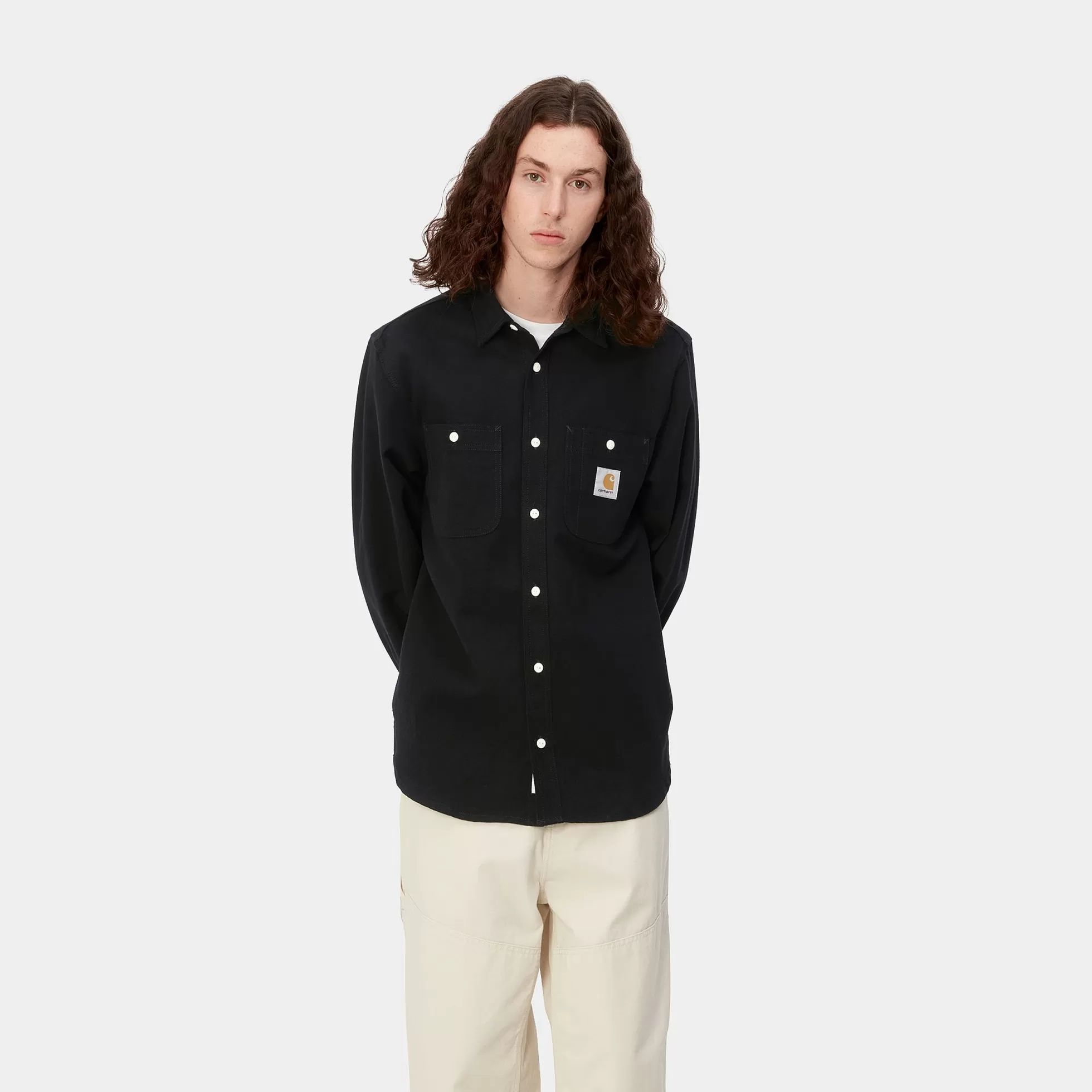 Chemises^Carhartt WIP L/S Clink Shirt Black