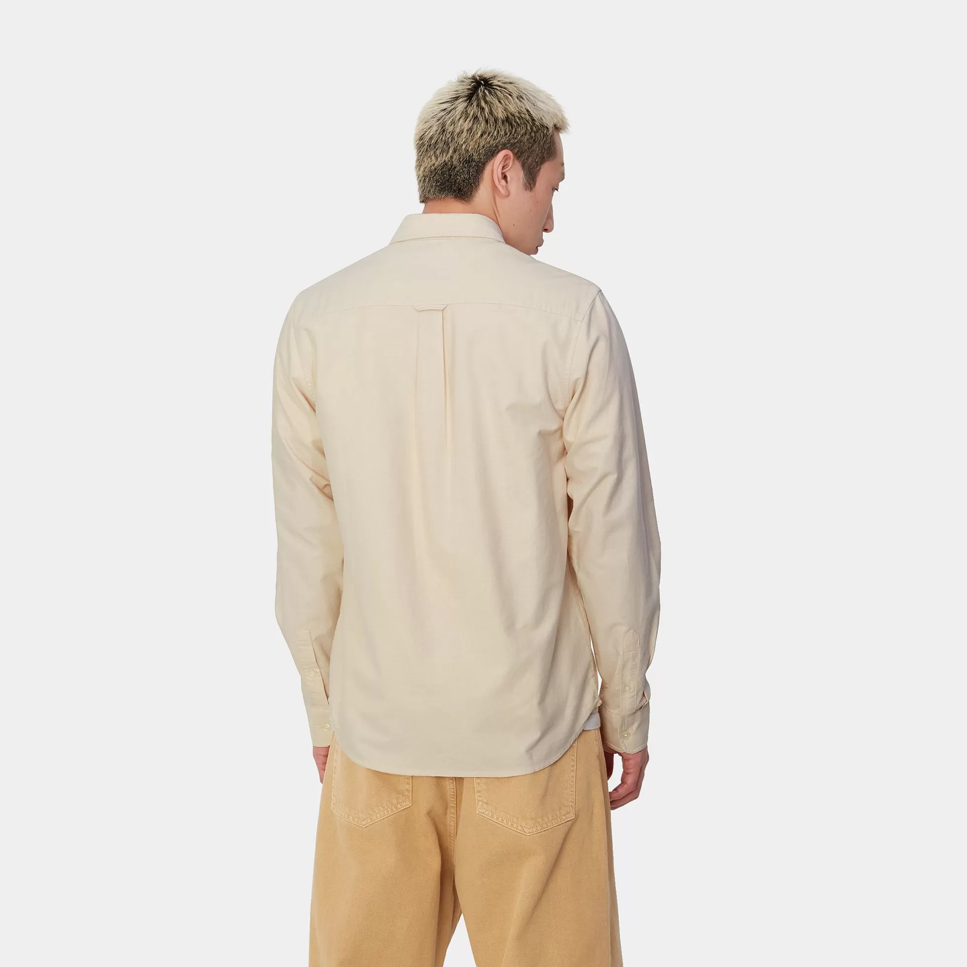 Chemises^Carhartt WIP L/S C-Logo Shirt Cornsilk / White